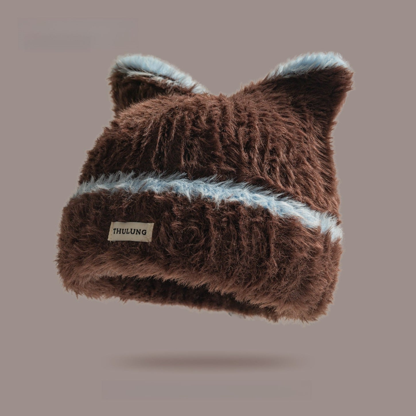 Cute Cat Ears Plush Knitted Hat
