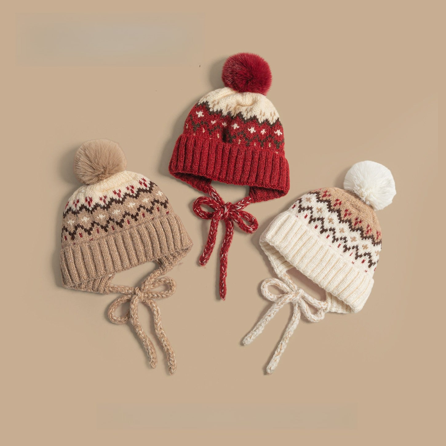 Jacquard Wool Windproof Ear Protection Knitted Hat