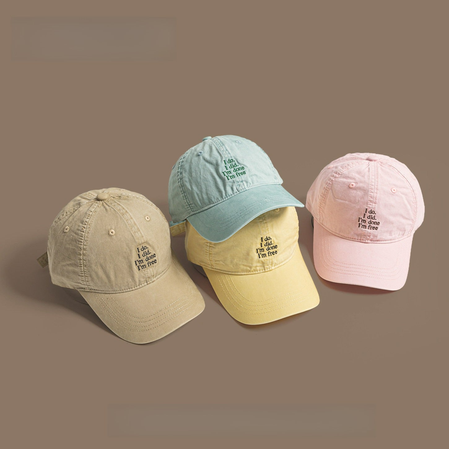 I do I did,I'm done,I'm free | Alphabet Baseball Cap