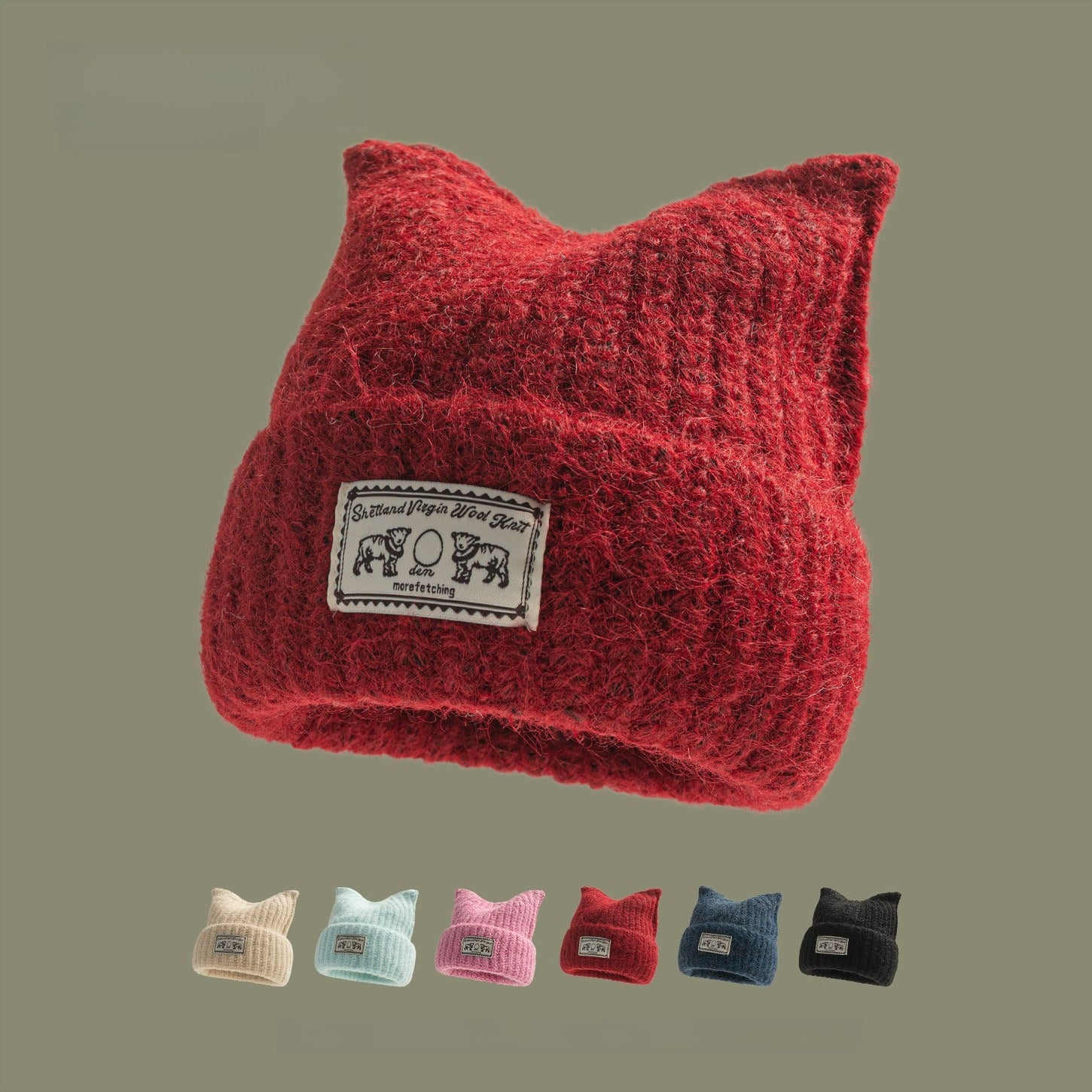 Cute Cat Ear Knitted Wool Hat