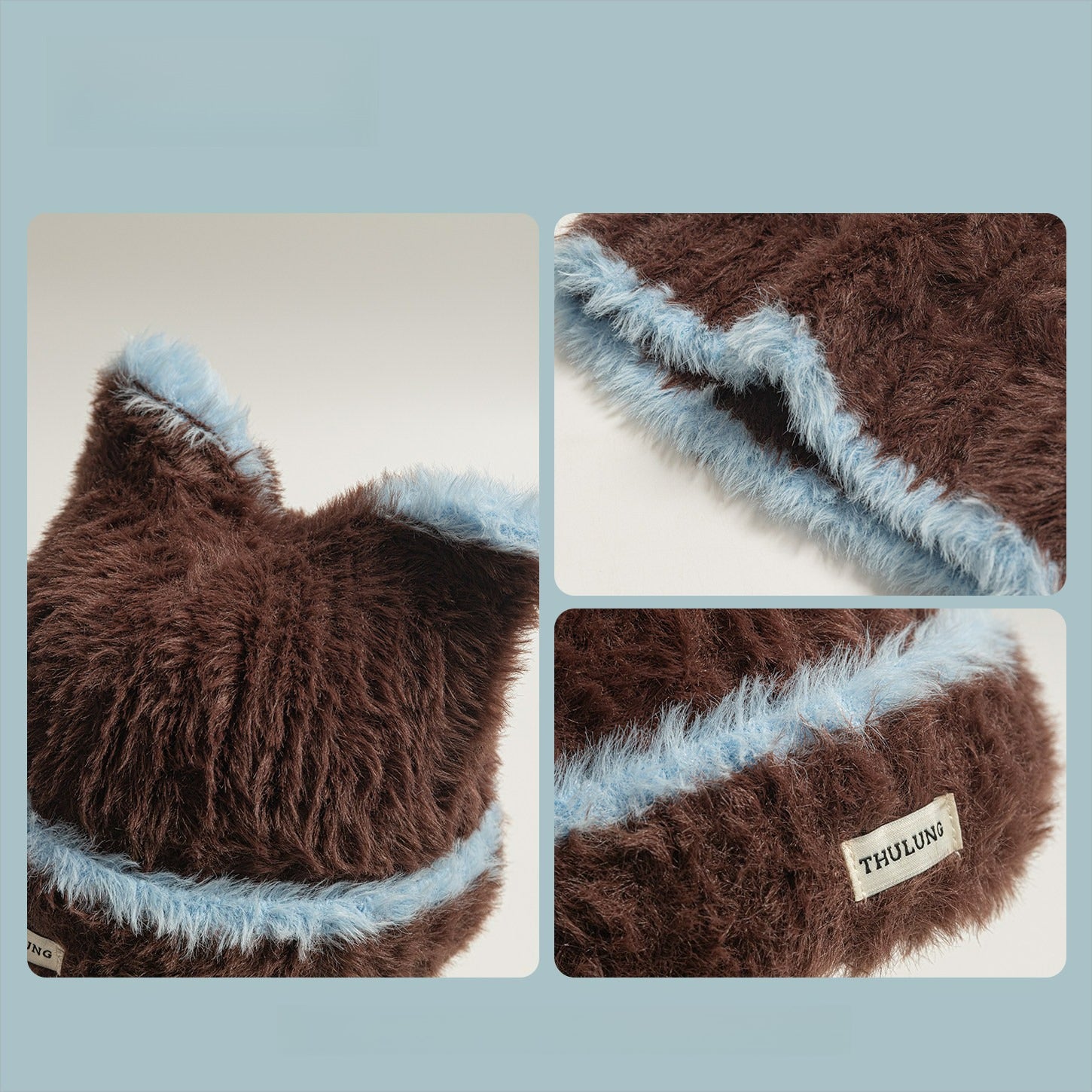 Cute Cat Ears Plush Knitted Hat