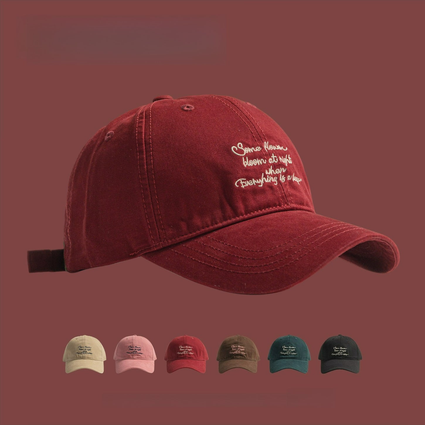 Letter Embroidery Big Head Circumference Baseball Cap