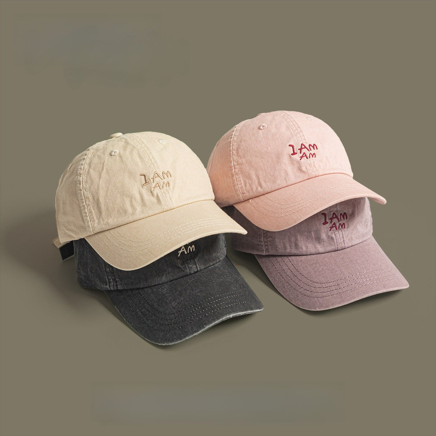 I AM | Retro Letter Embroidered Outdoor Baseball Caps