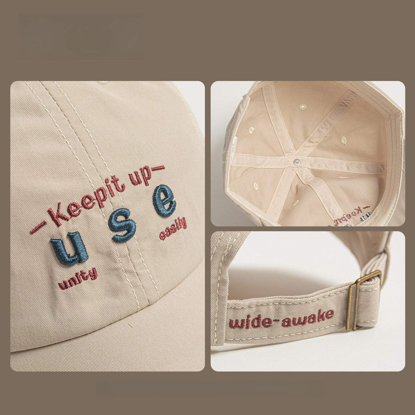 Use | Letter Embroidered Baseball Cap