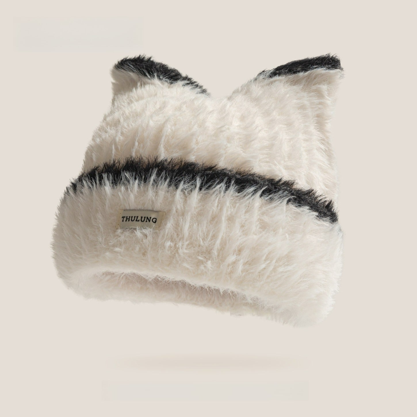 Cute Cat Ears Plush Knitted Hat