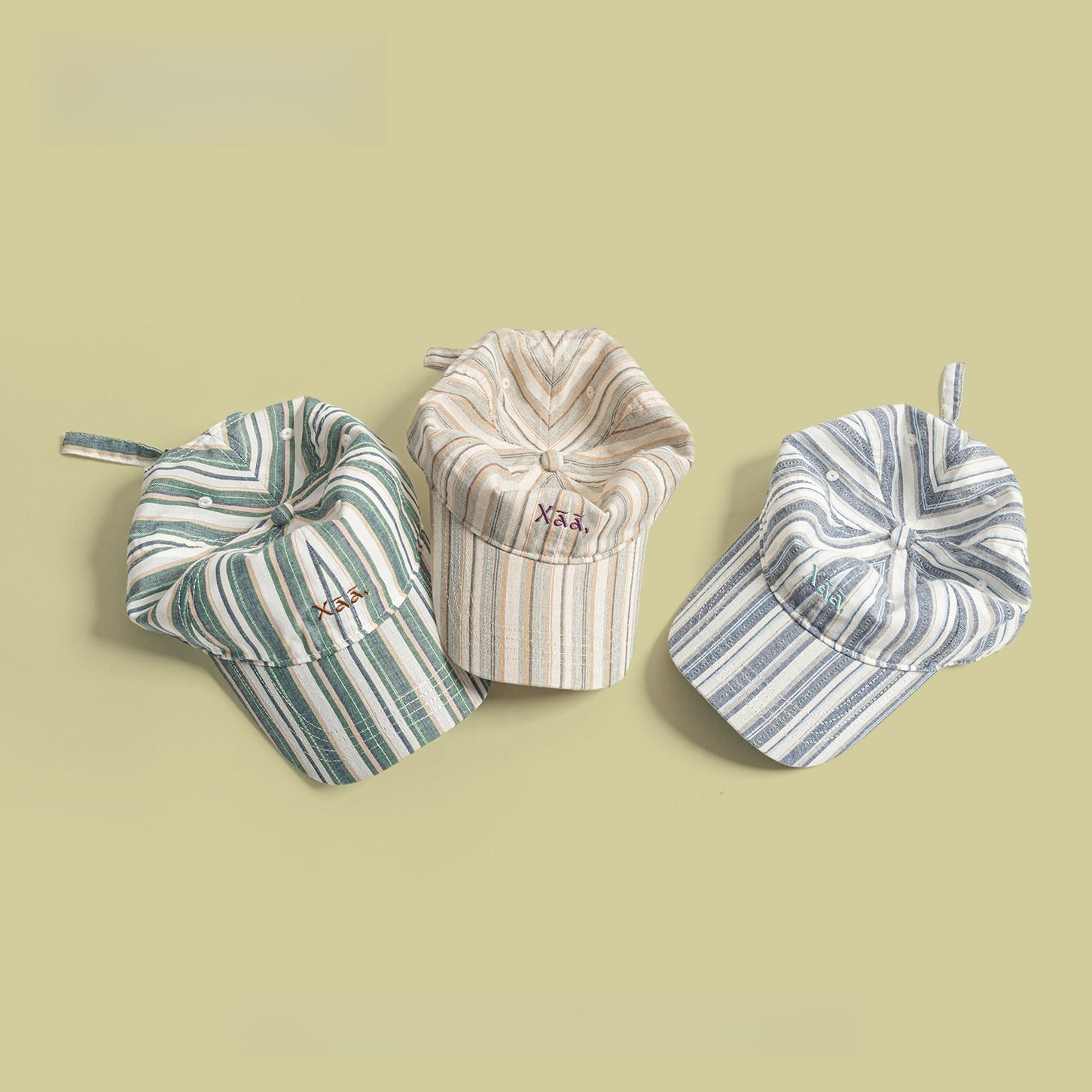 Retro Striped Peaked Cap