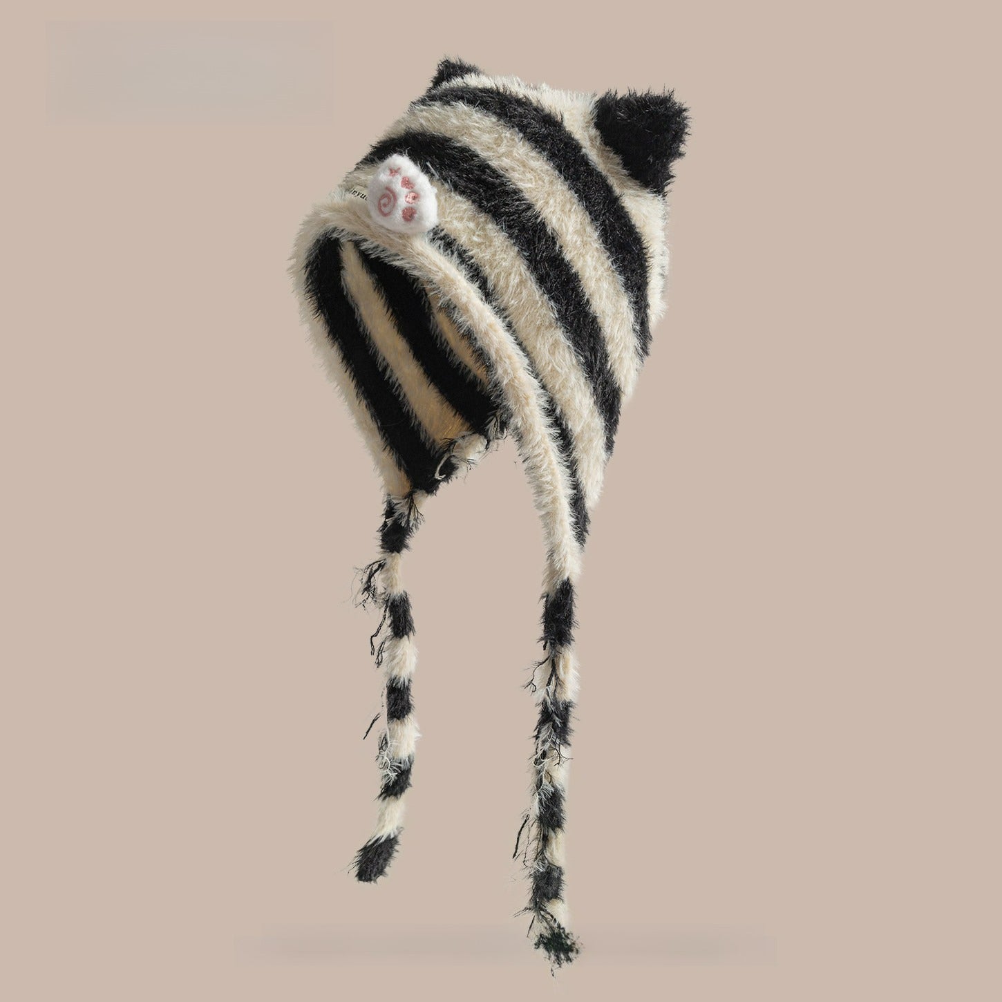 Cute Striped Cat Ear Hat