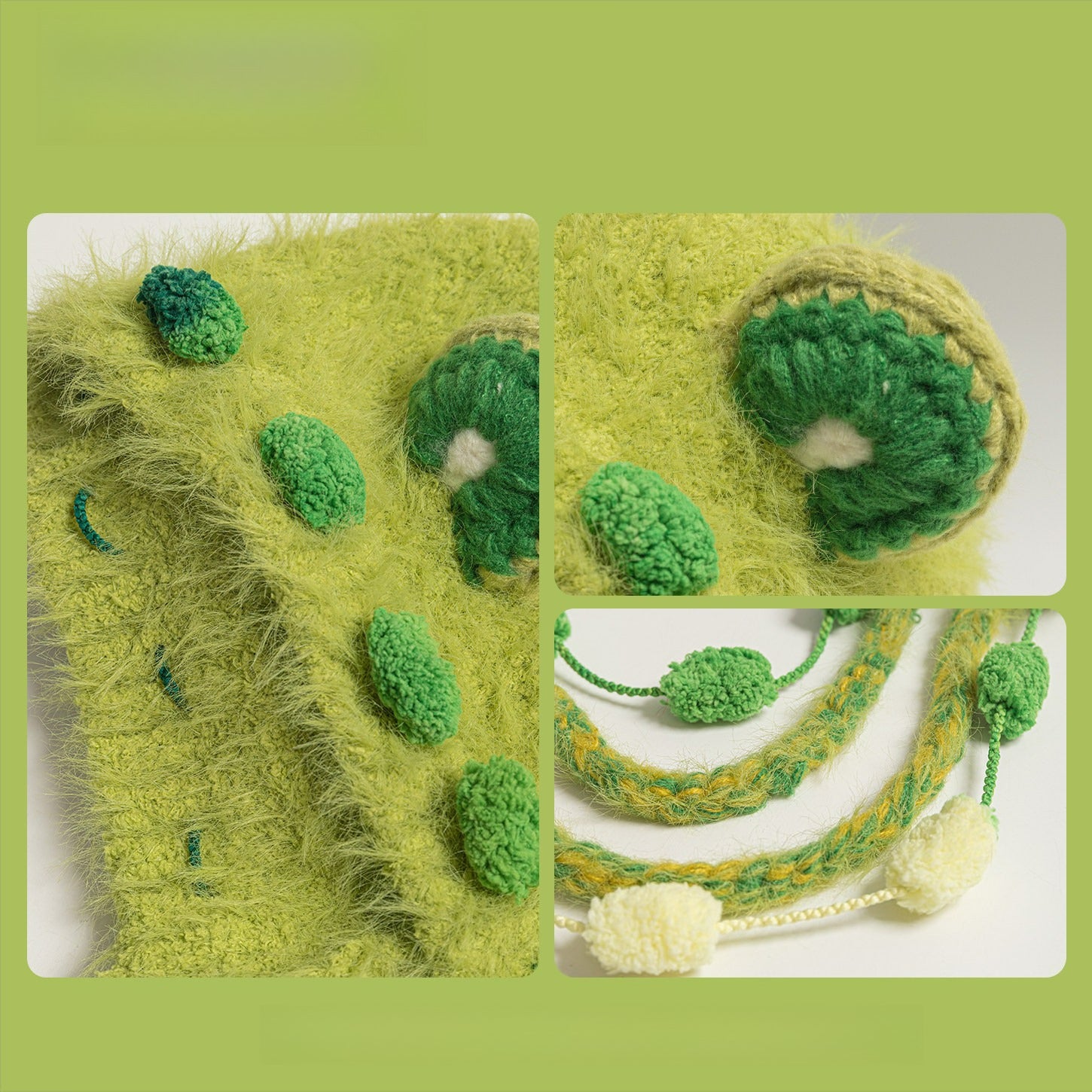 Cute Plush Little Monster Knitted Hat