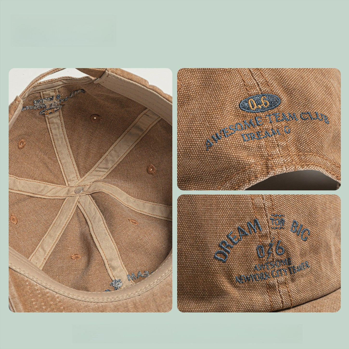 Hip-hop Letter Embroidered Snapback Cap