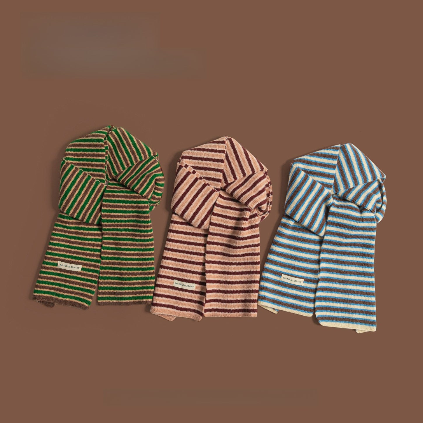 Striped Knitted Scarf