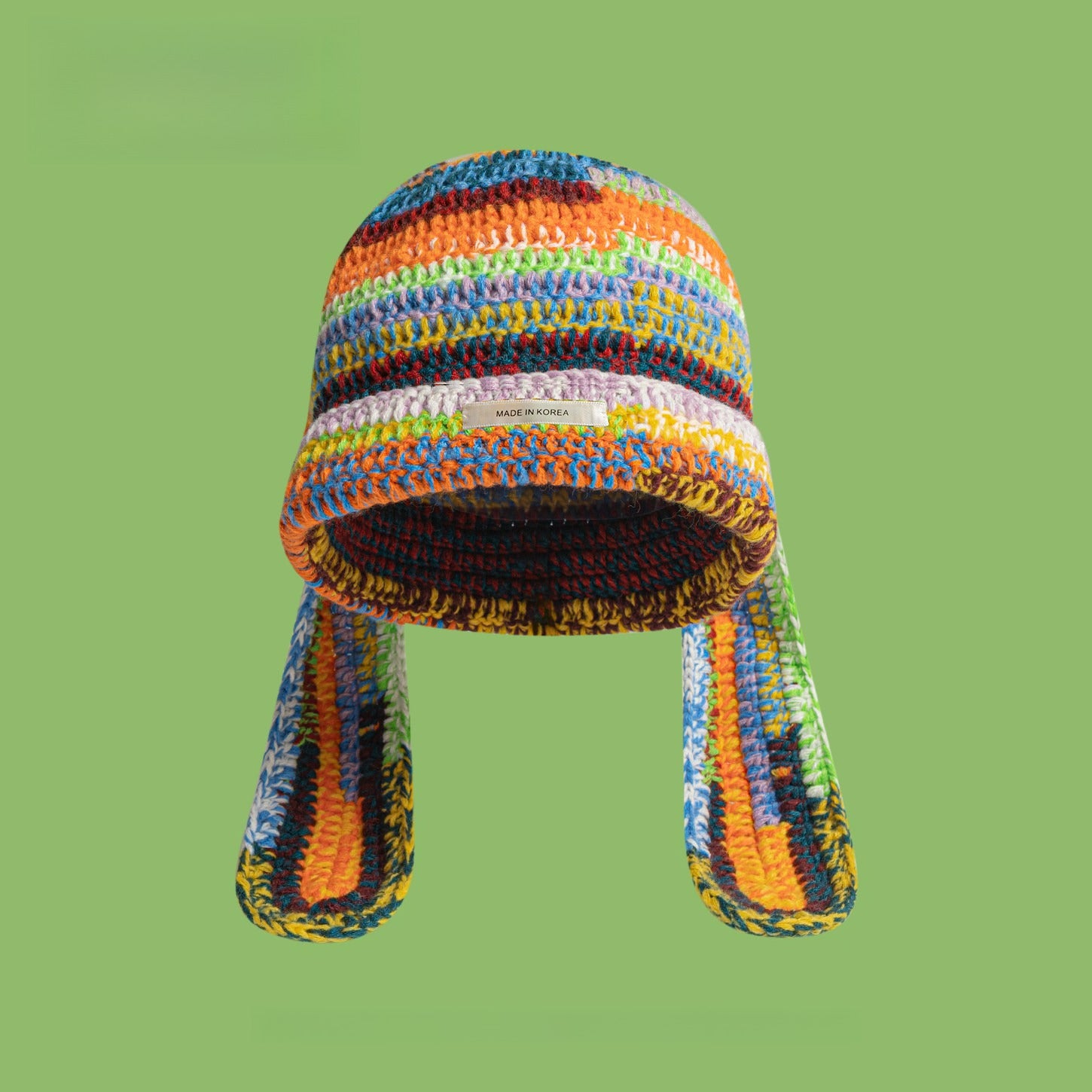 Cute Color Long-eared Rabbit Knitted Hat