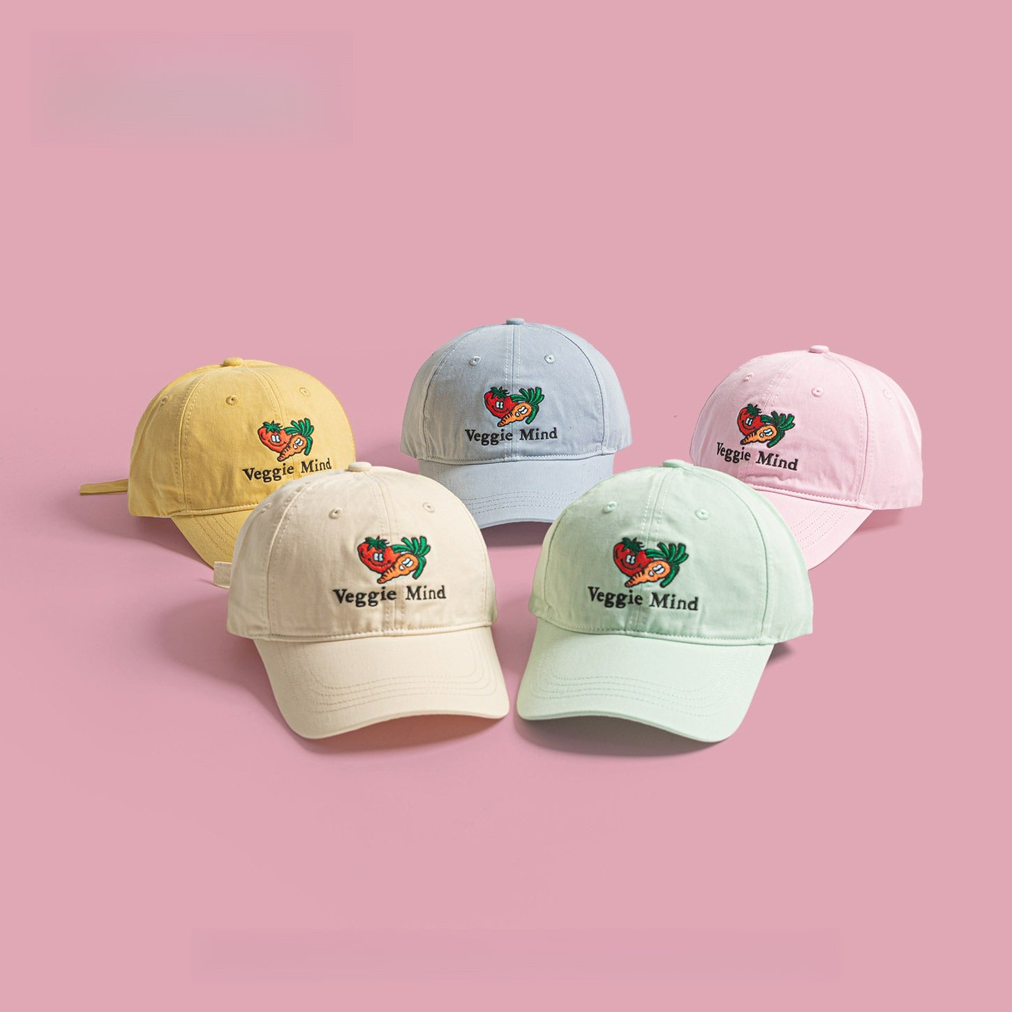 Cute Cartoon Carrot Embroidered Baseball Cap
