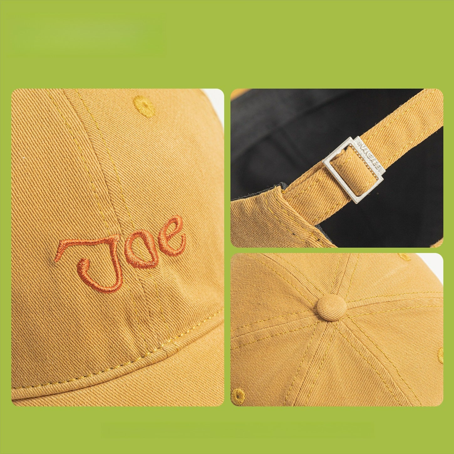 Joe | Simple Letter Embroidery Baseball Cap