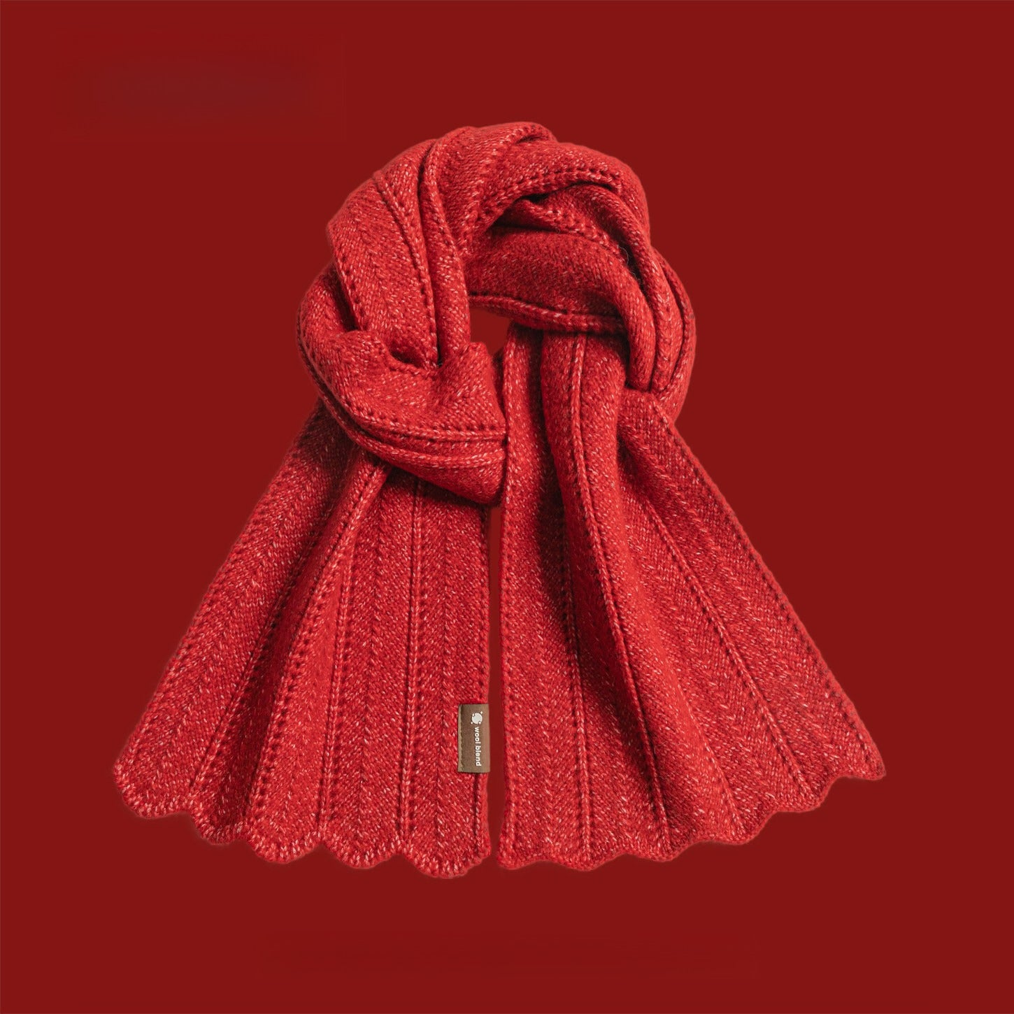Warm Thickened Knitted Scarf