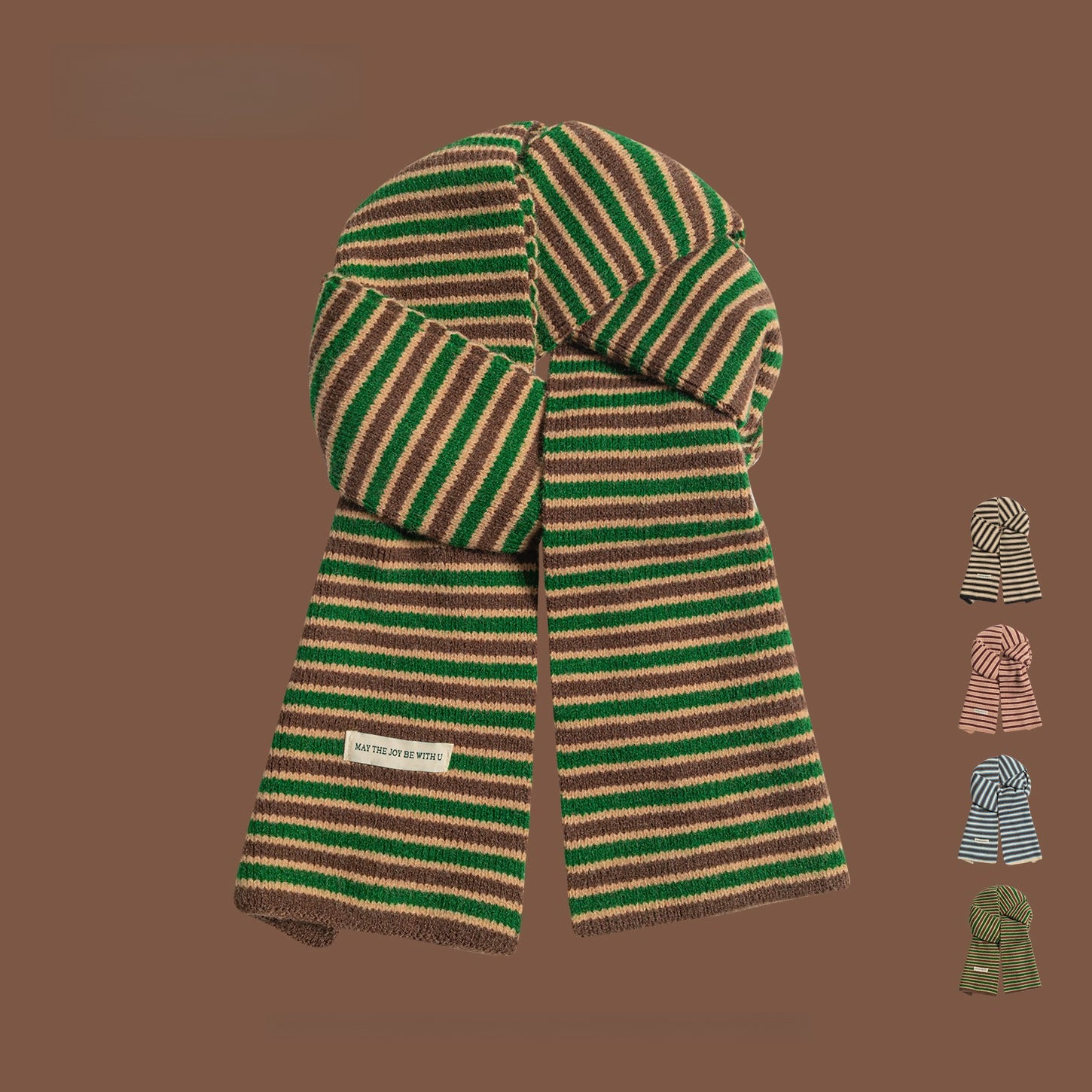 Striped Knitted Scarf