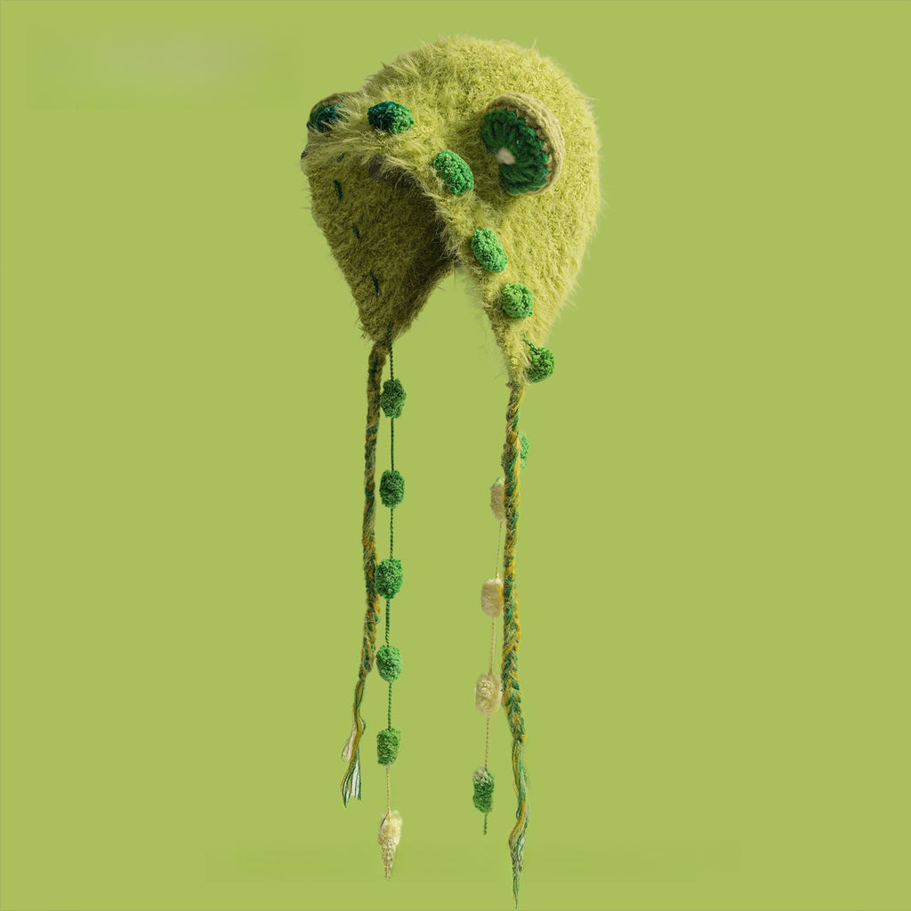 Cute Plush Little Monster Knitted Hat