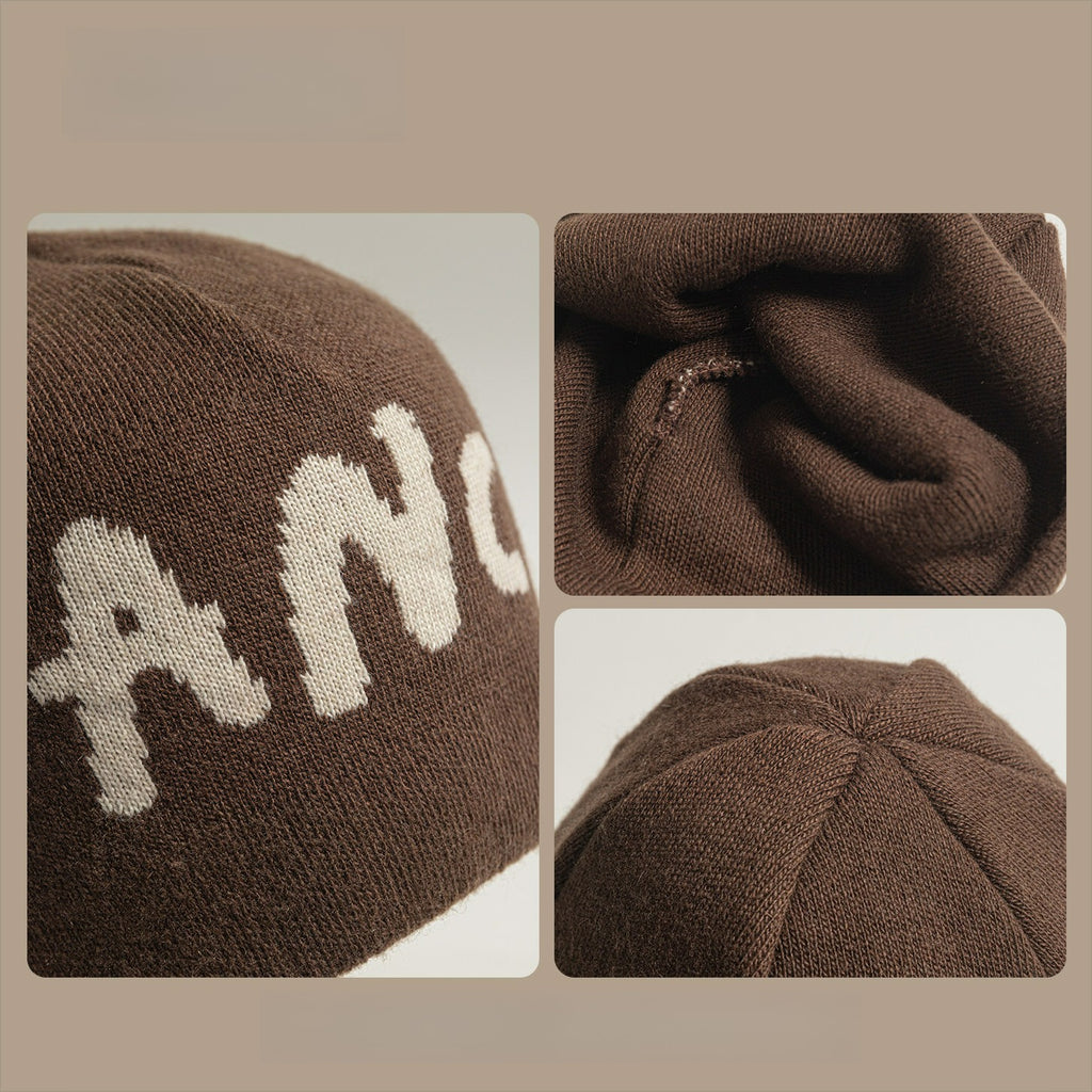 Outdoor Ski Mountaineering Letter Jacquard Knitted Hat