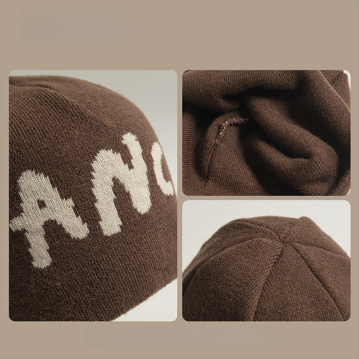 Outdoor Ski Mountaineering Letter Jacquard Knitted Hat