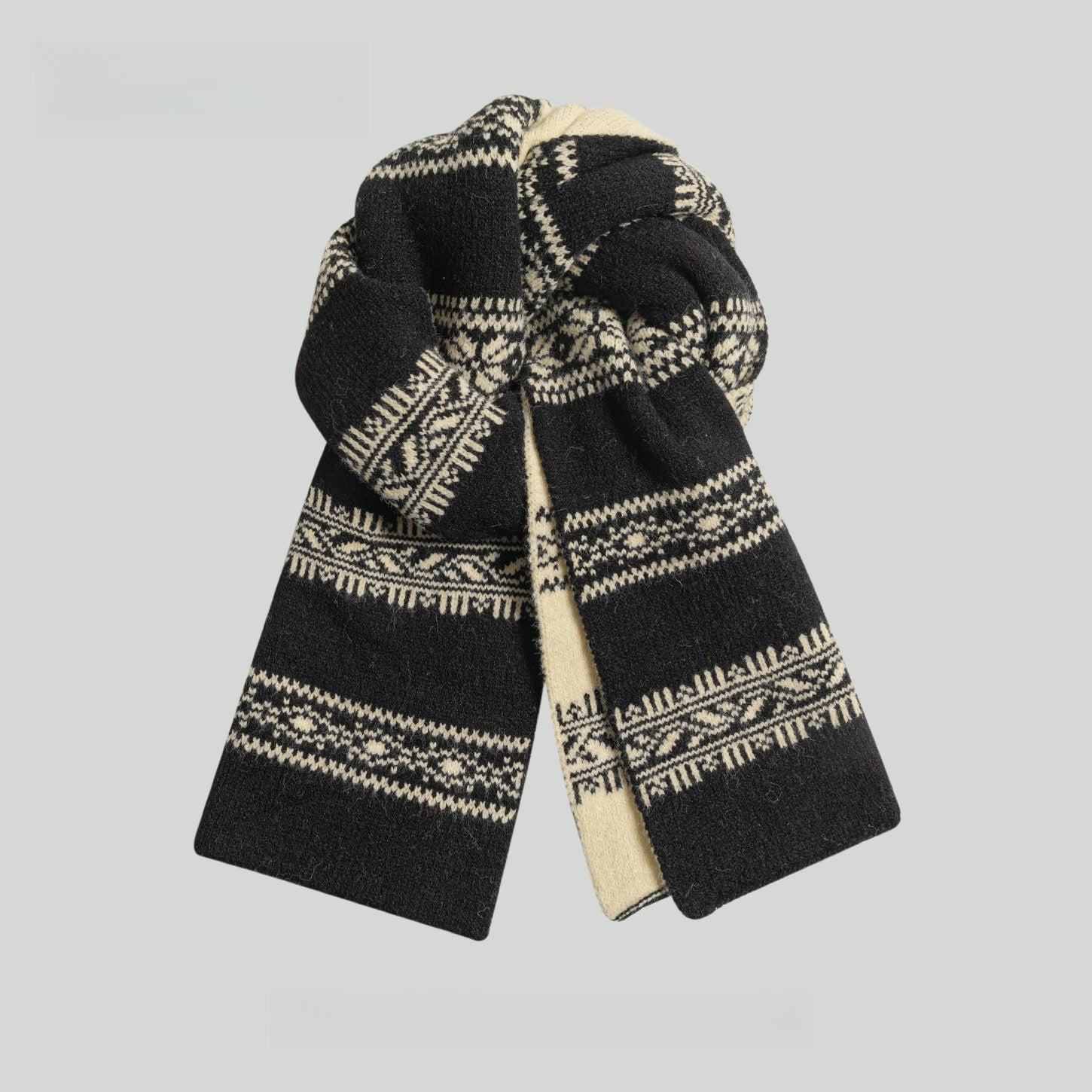 Double-sided Jacquard Warm Scarf