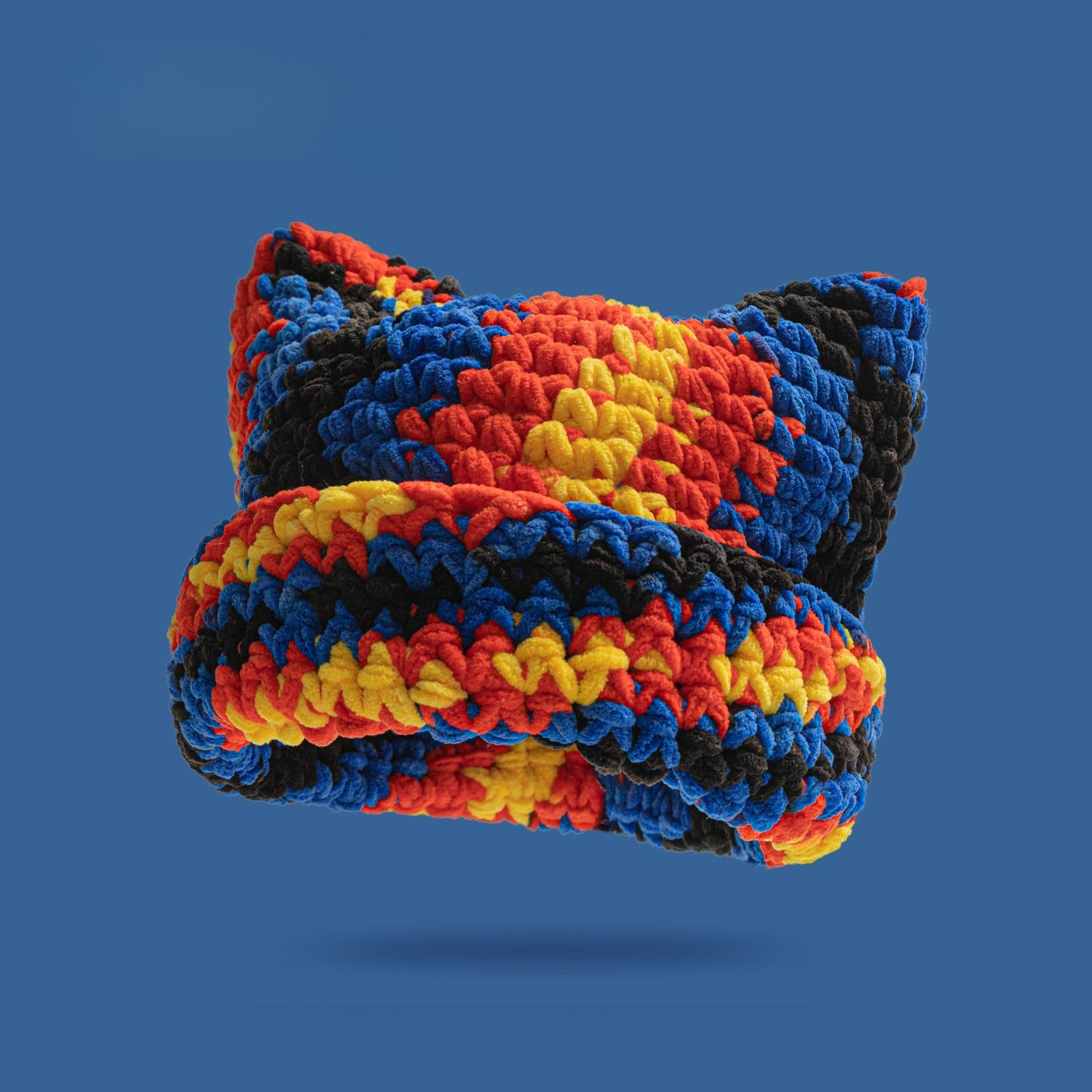 Dopamine Color Coarse Wool Knitted Hat