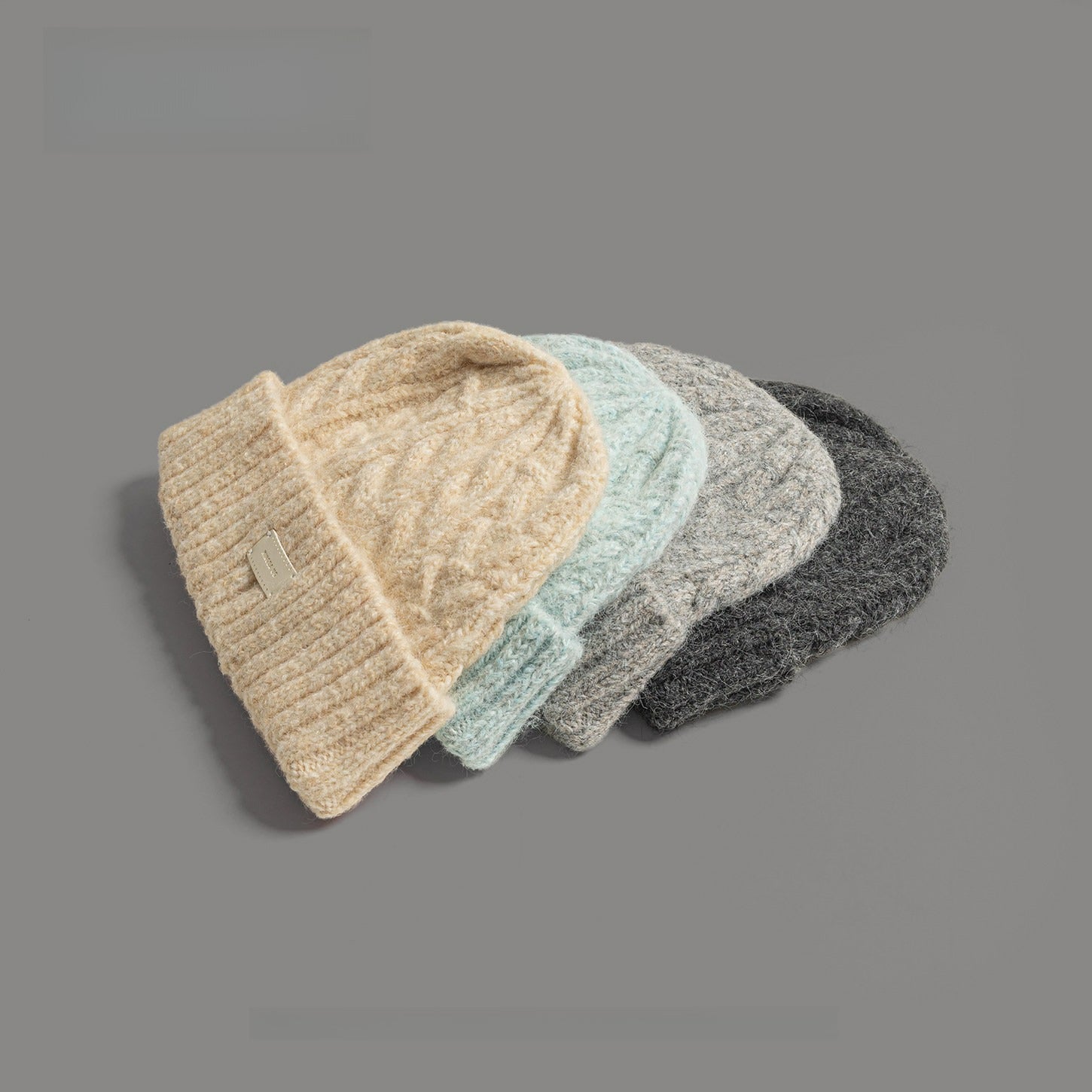 Fashionable Leather Label Wool Hat