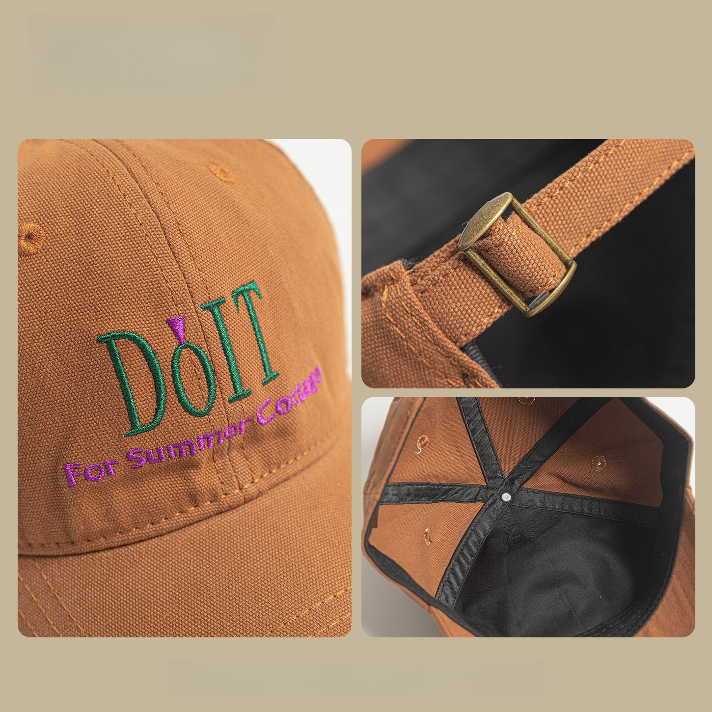 Letter Embroidered Baseball Cap