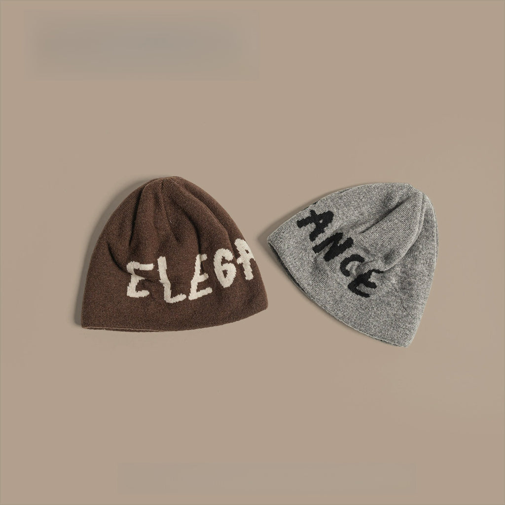 Outdoor Ski Mountaineering Letter Jacquard Knitted Hat