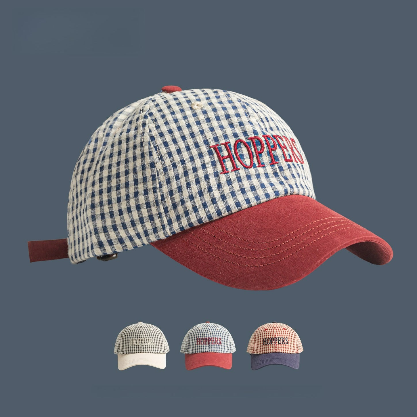 Retro Plaid Contrasting Color Baseball Cap