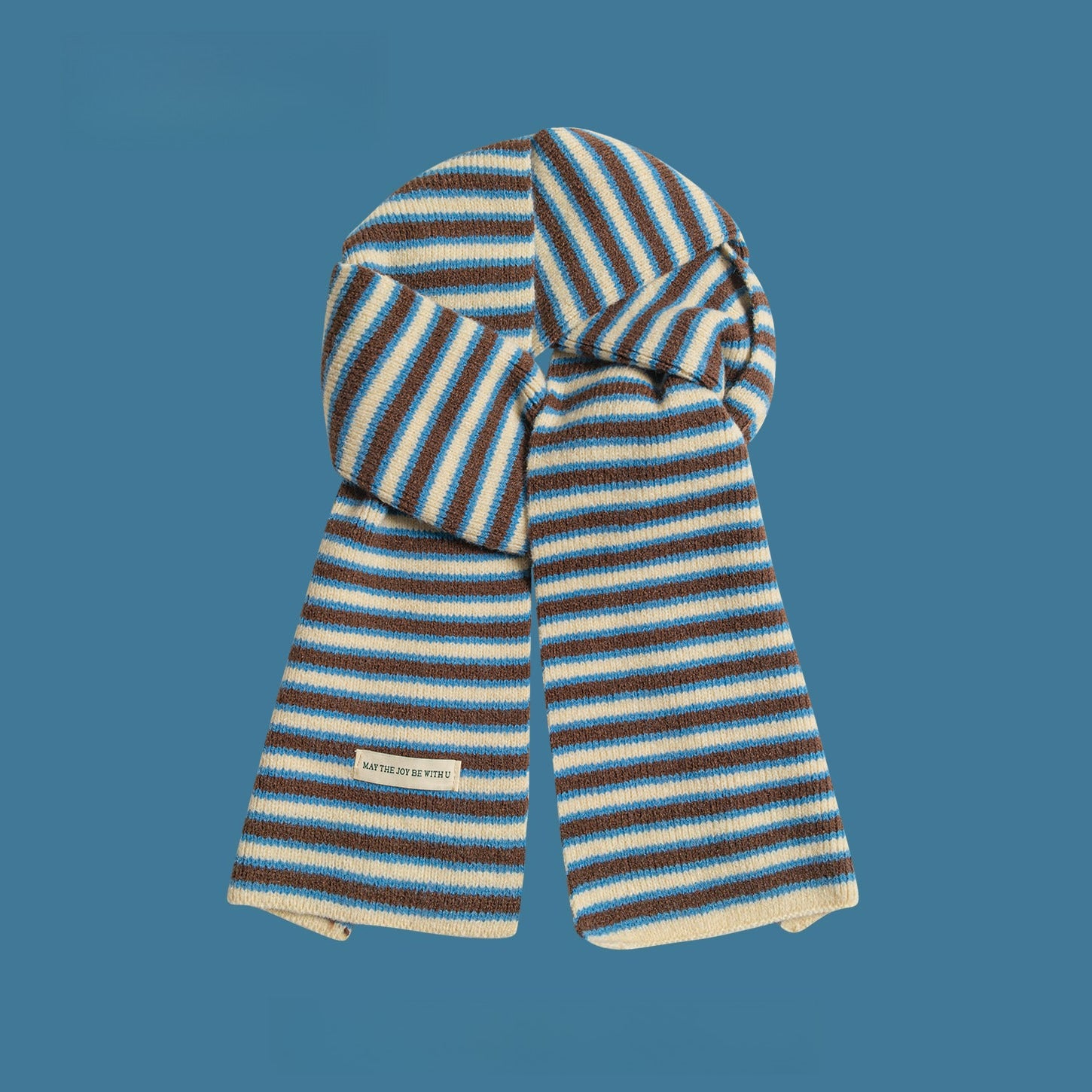 Striped Knitted Scarf