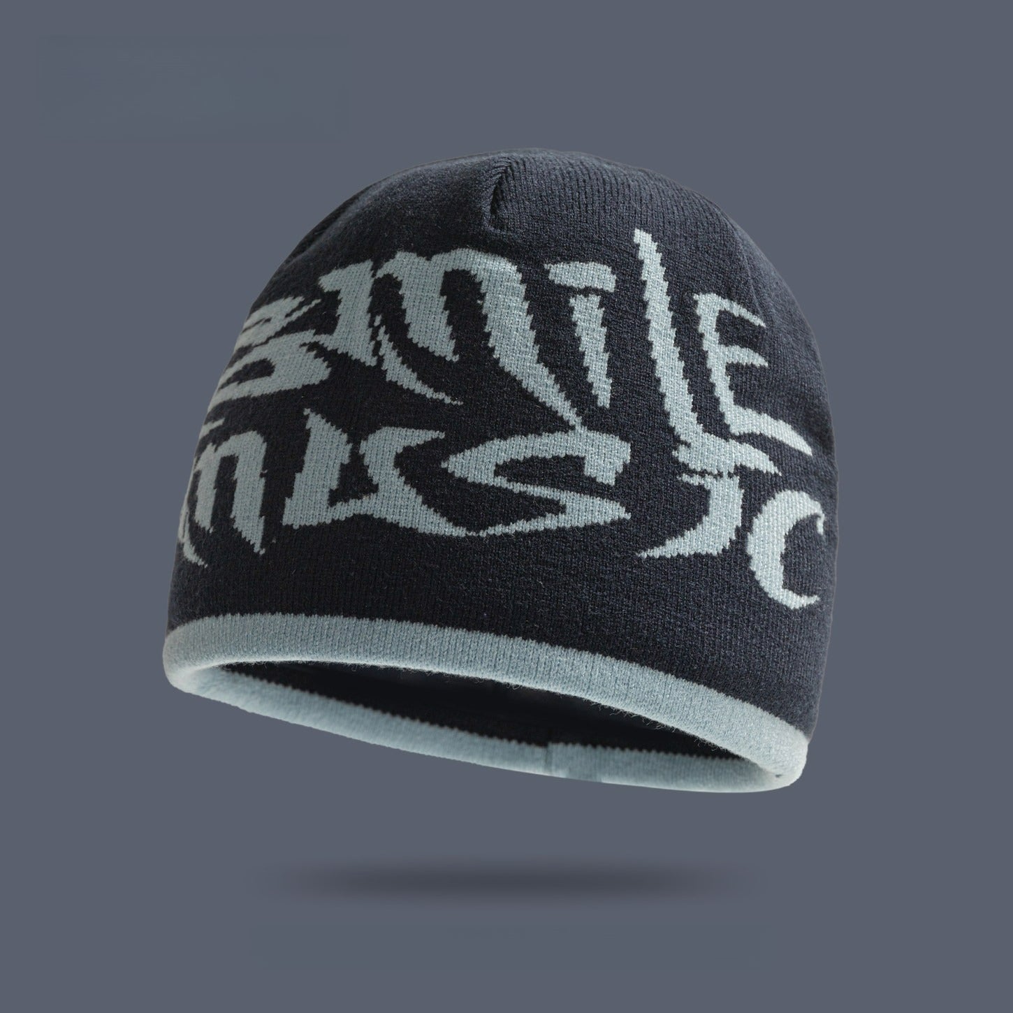Ear Protection Letter Jacquard Wool Hat