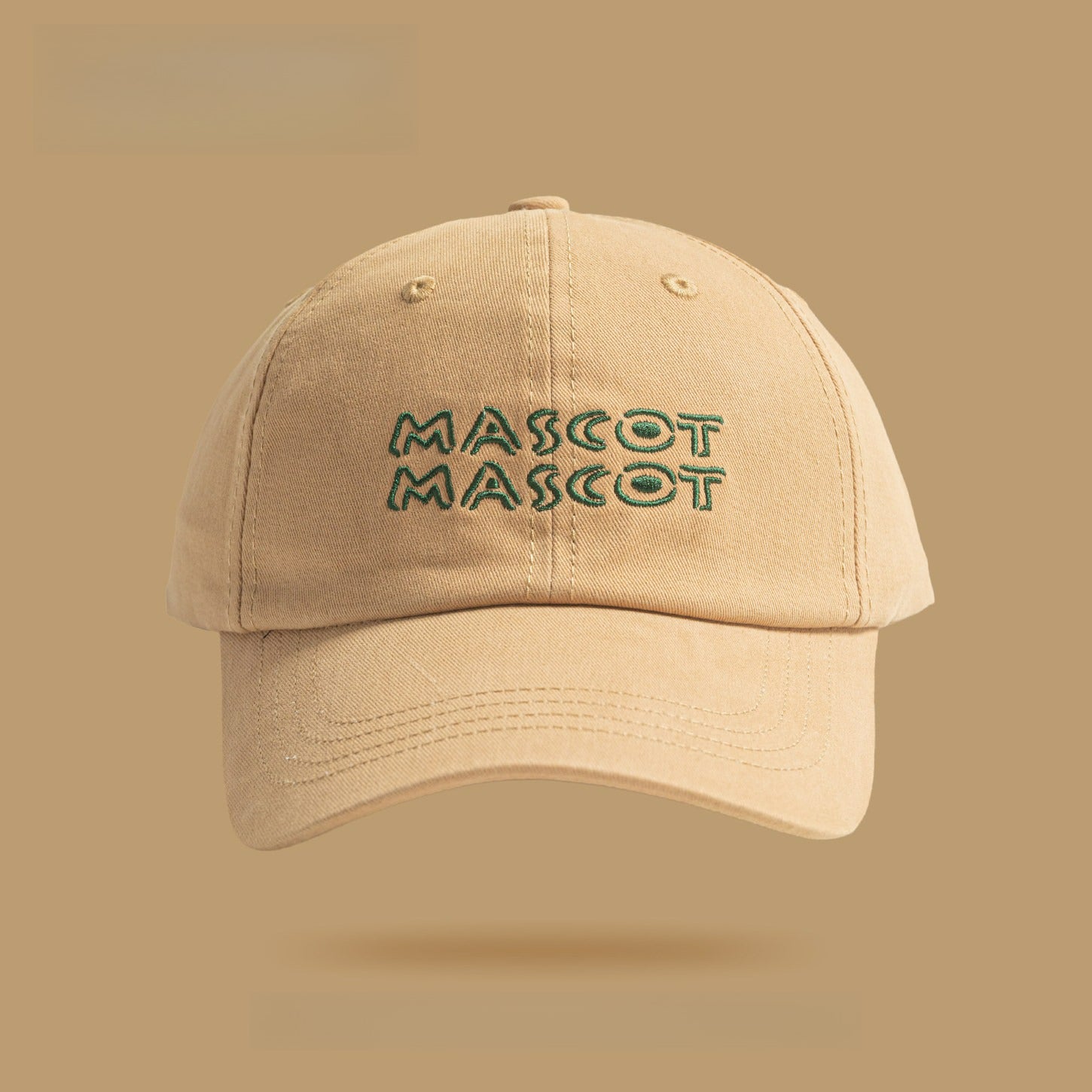 MASCOT | Letter Embroidered Solid Baseball Cap