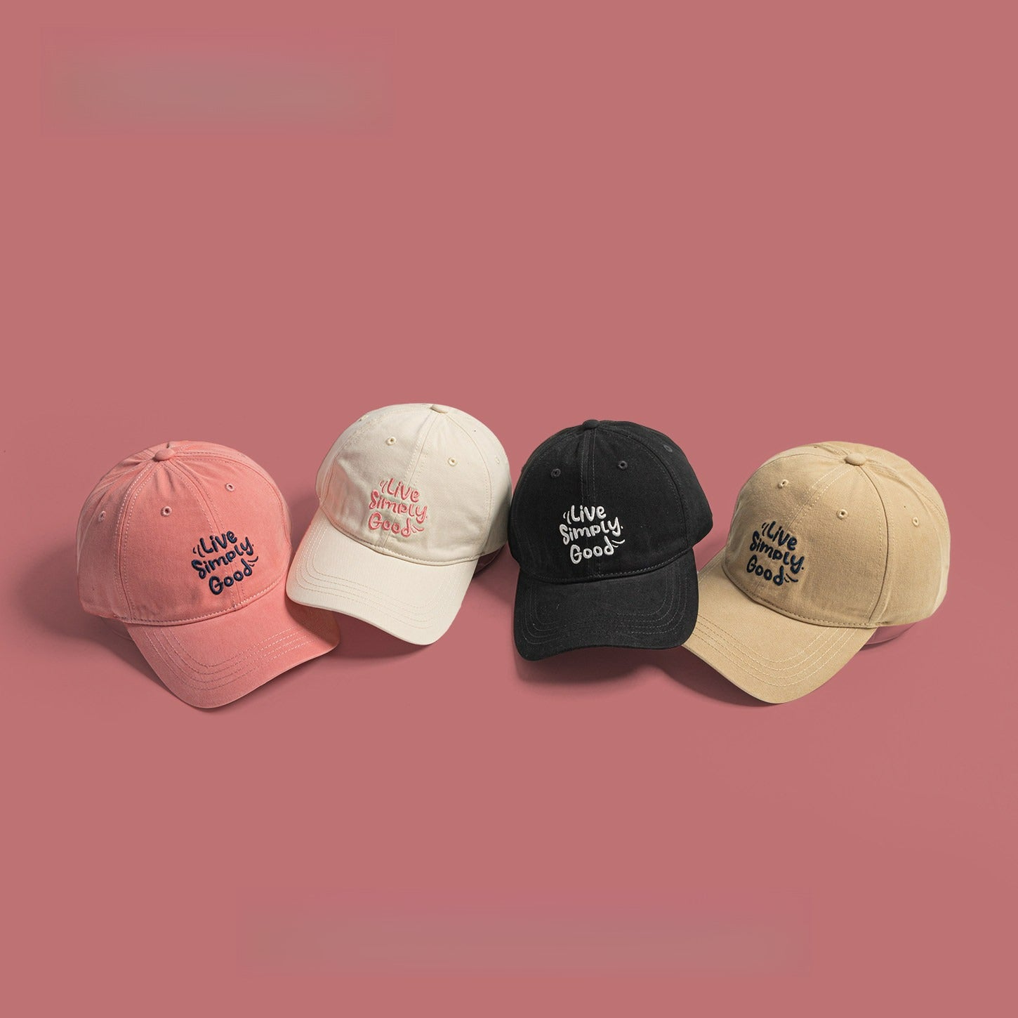 Live Simply Good | Letter Embroidered Baseball Cap