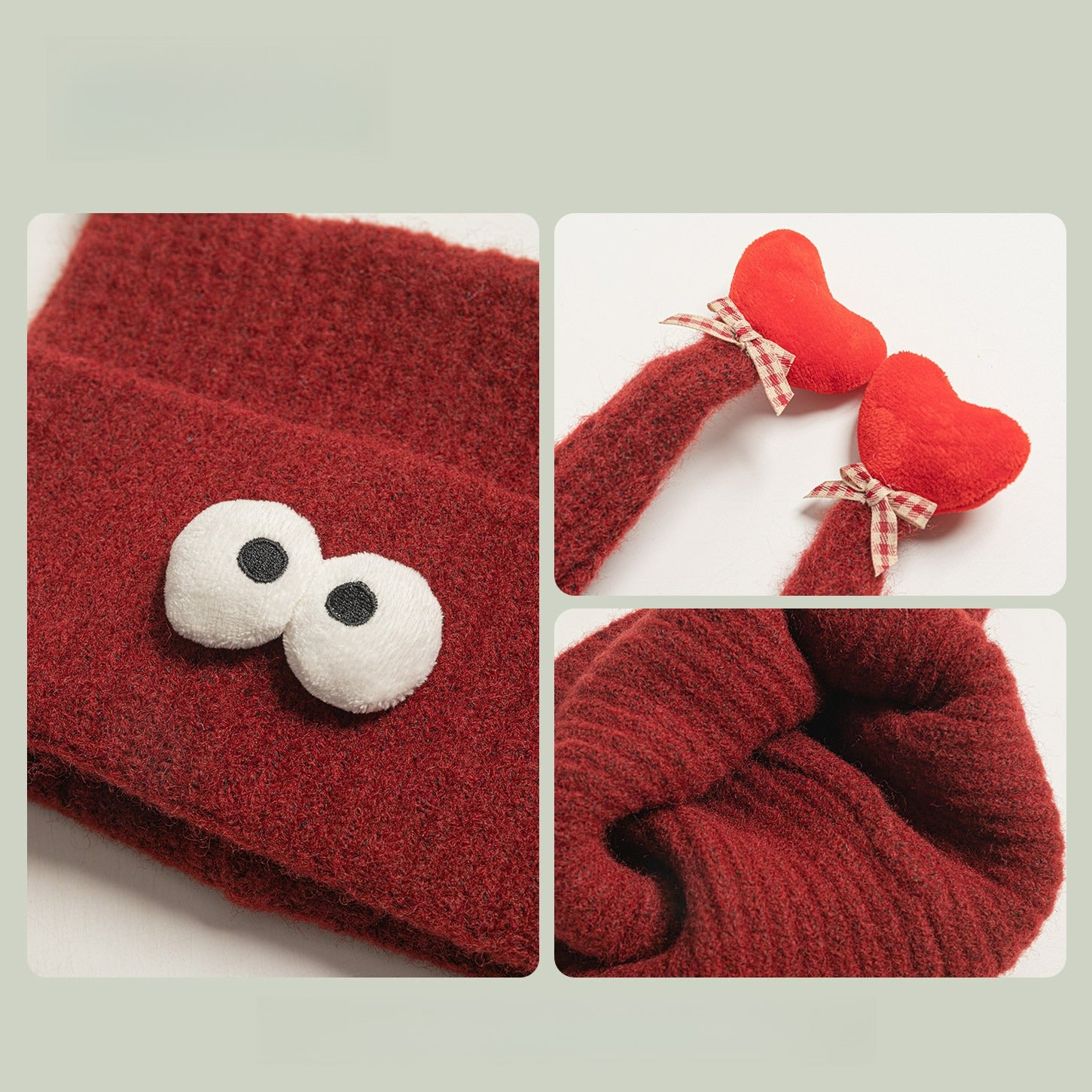 Love Cute Big Eyes Funny Knitted Hat