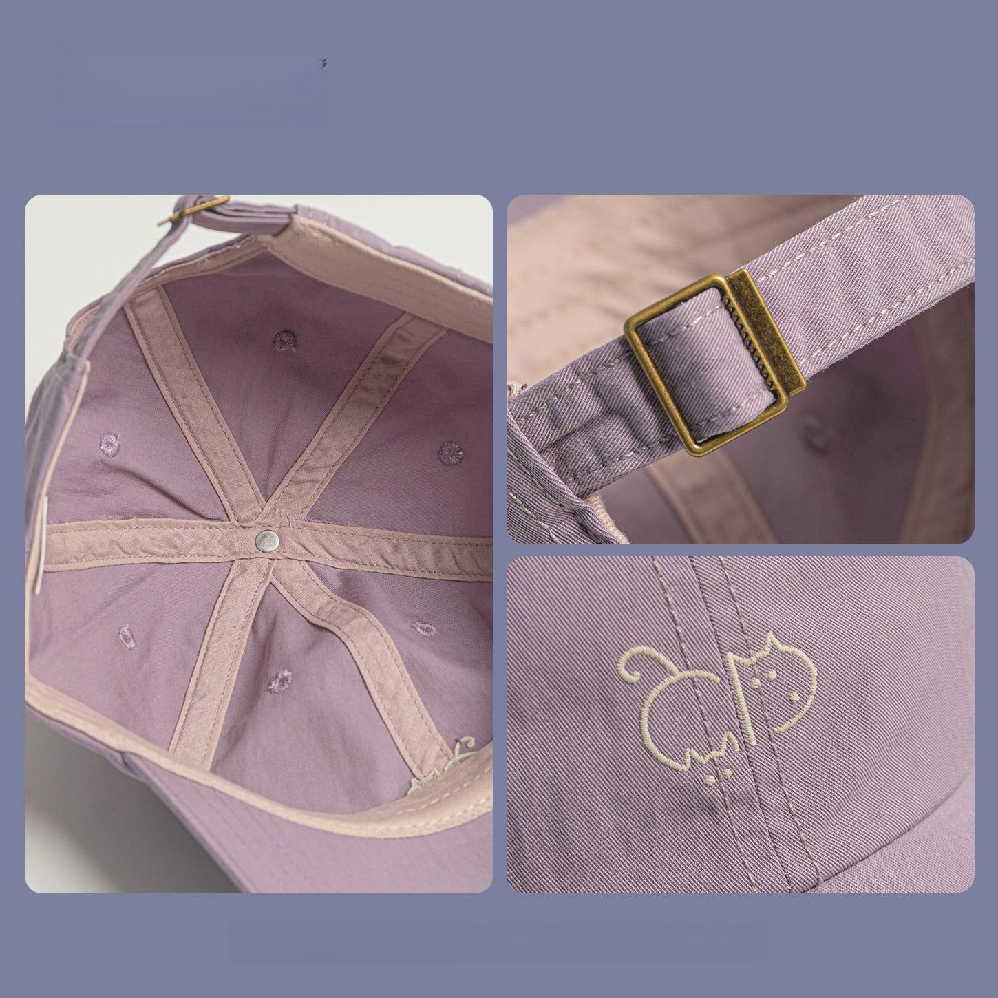 Cute Puppy Embroidered Baseball Cap