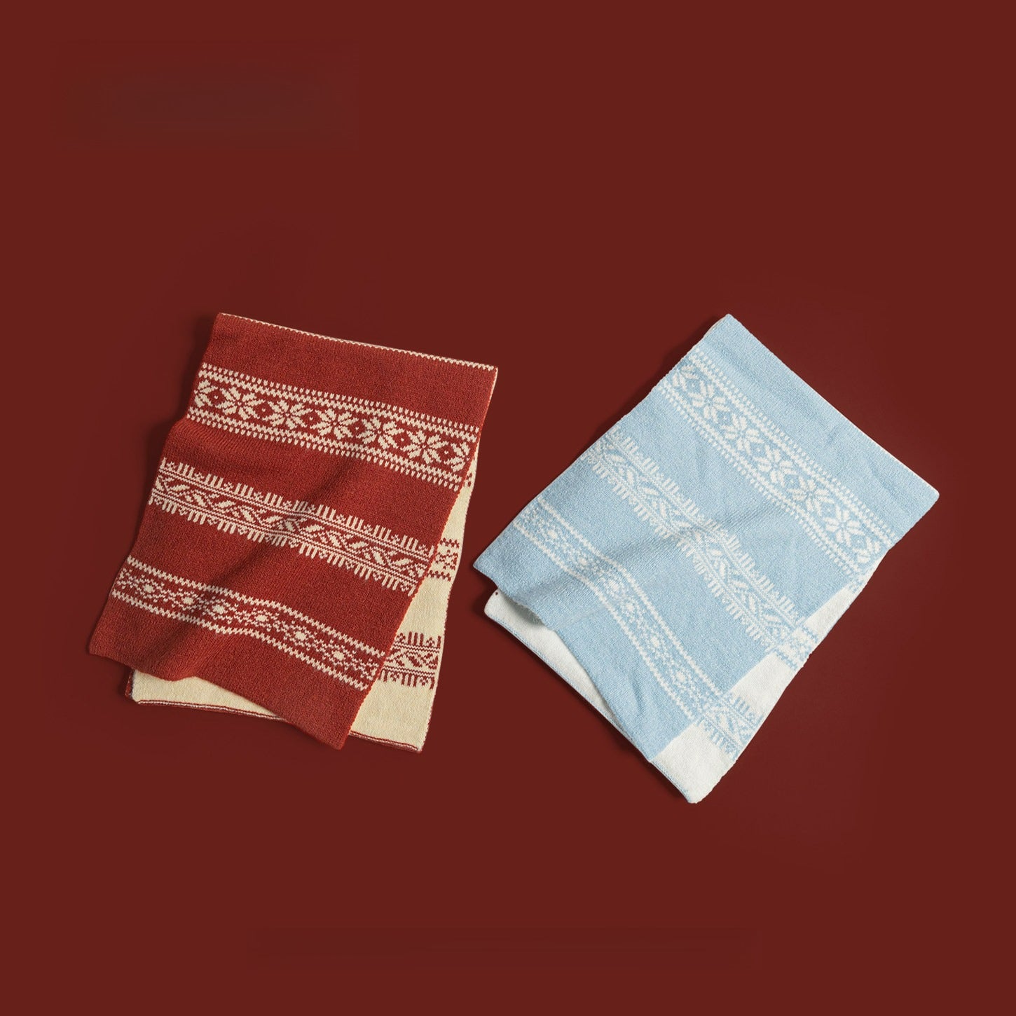 Double-sided Jacquard Warm Scarf