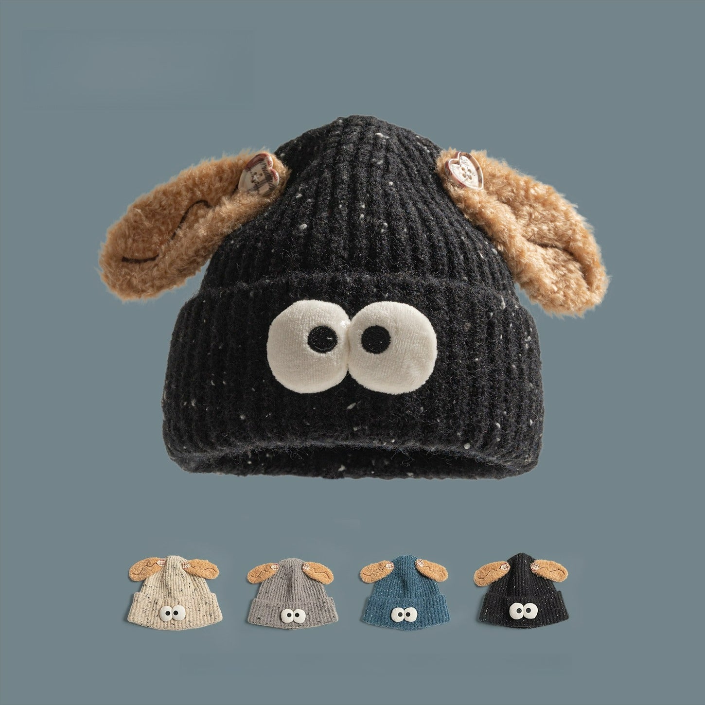 Cute Funny Big Eyes Cartoon Wool Hat