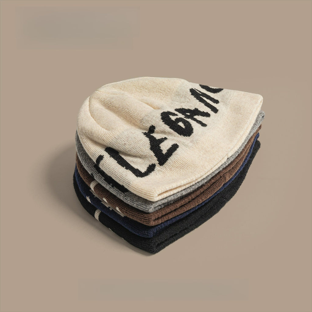 Outdoor Ski Mountaineering Letter Jacquard Knitted Hat