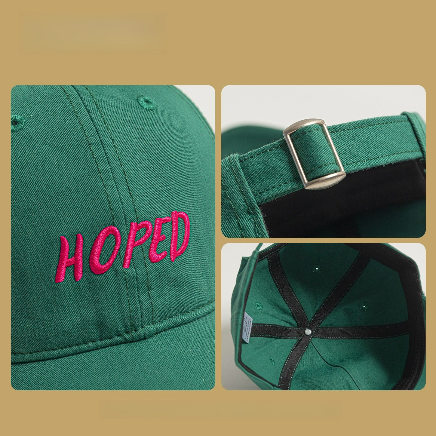 HOPED | Letter Embroidery Baseball Cap