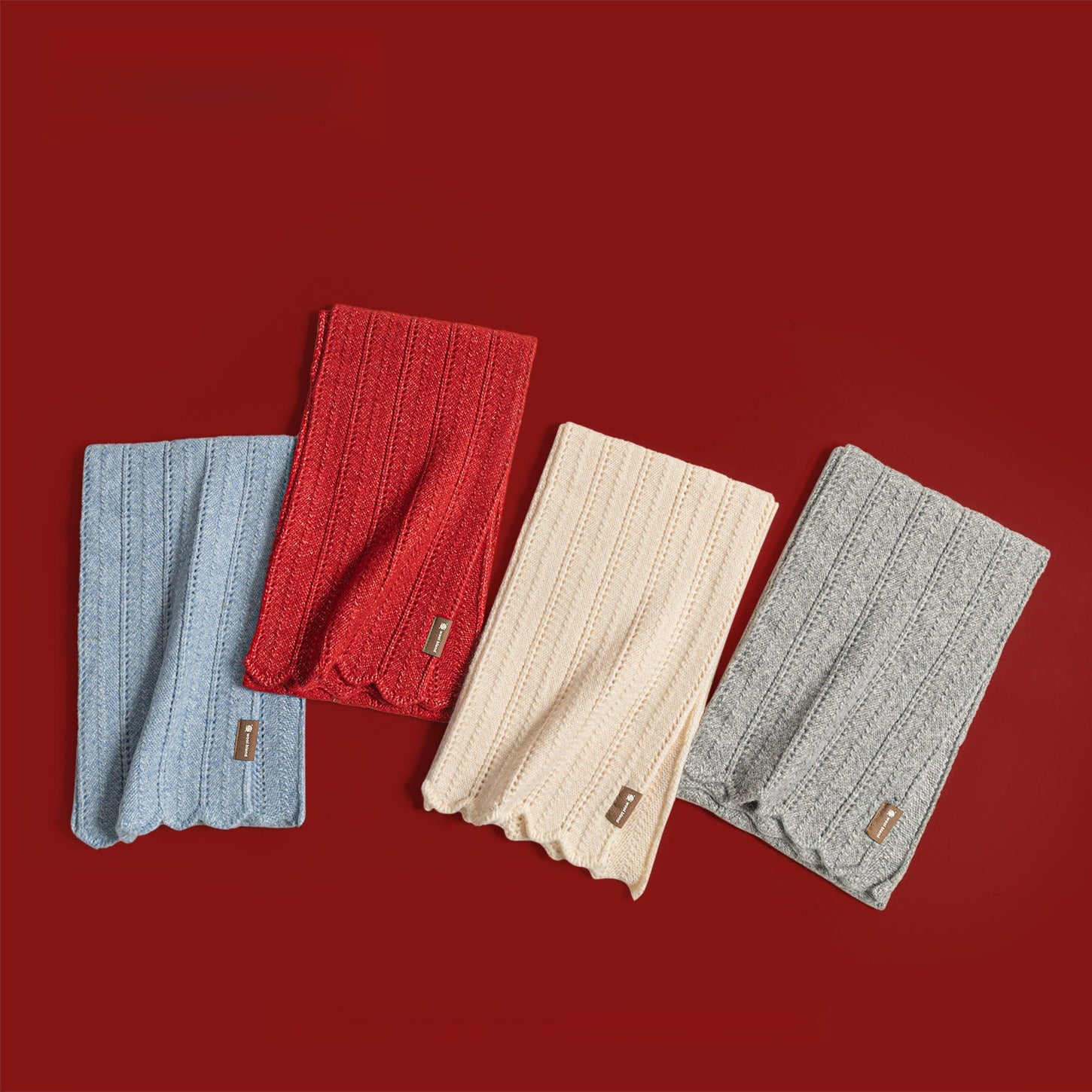 Warm Thickened Knitted Scarf