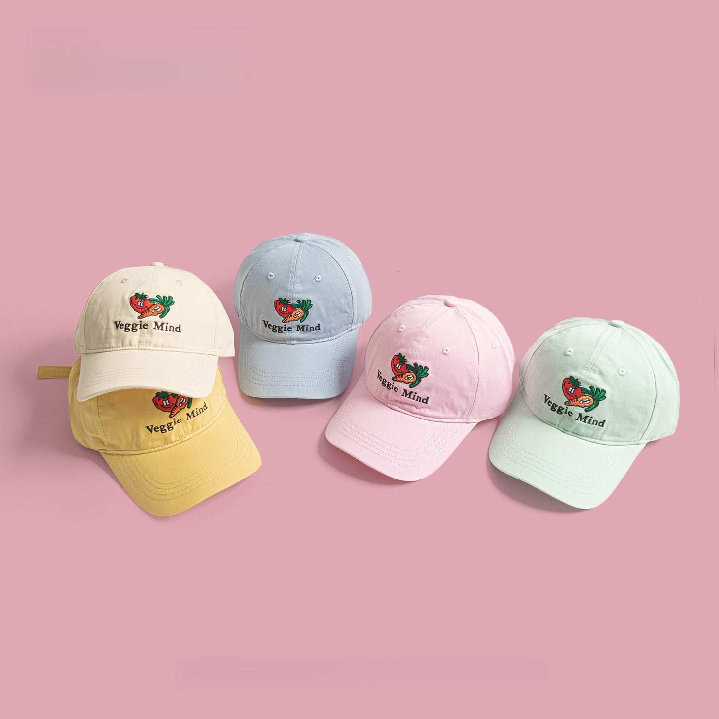 Cute Cartoon Carrot Embroidered Baseball Cap