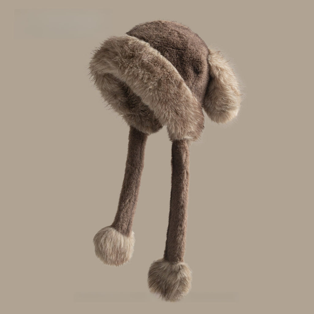 Leopard Print Cute Ears Plush Hat