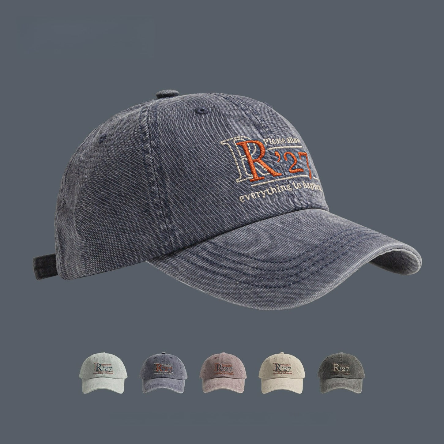 R'27 | Retro Letter Embroidered Baseball Cap