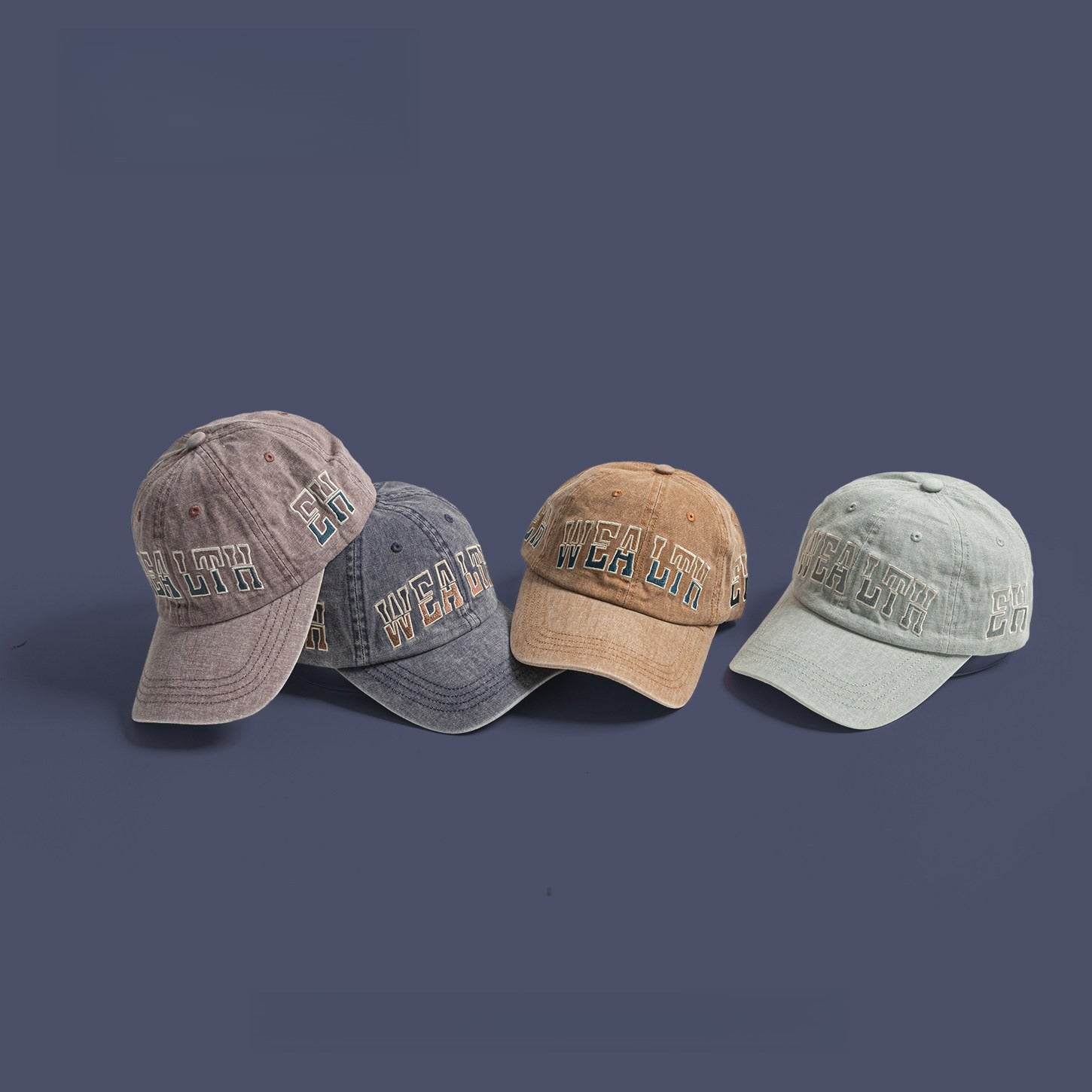 WEALTH | Retro Washed Hip Hop Baseball Cap