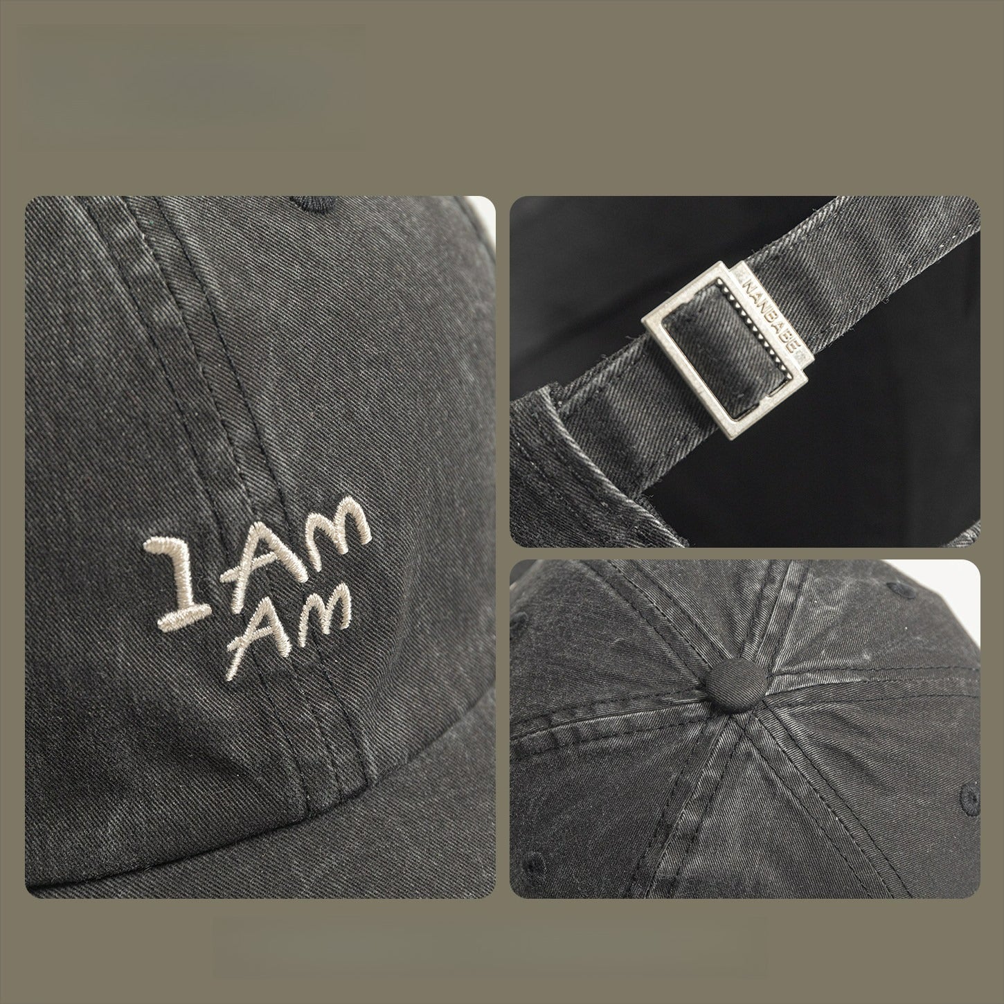 I AM | Retro Letter Embroidered Outdoor Baseball Caps