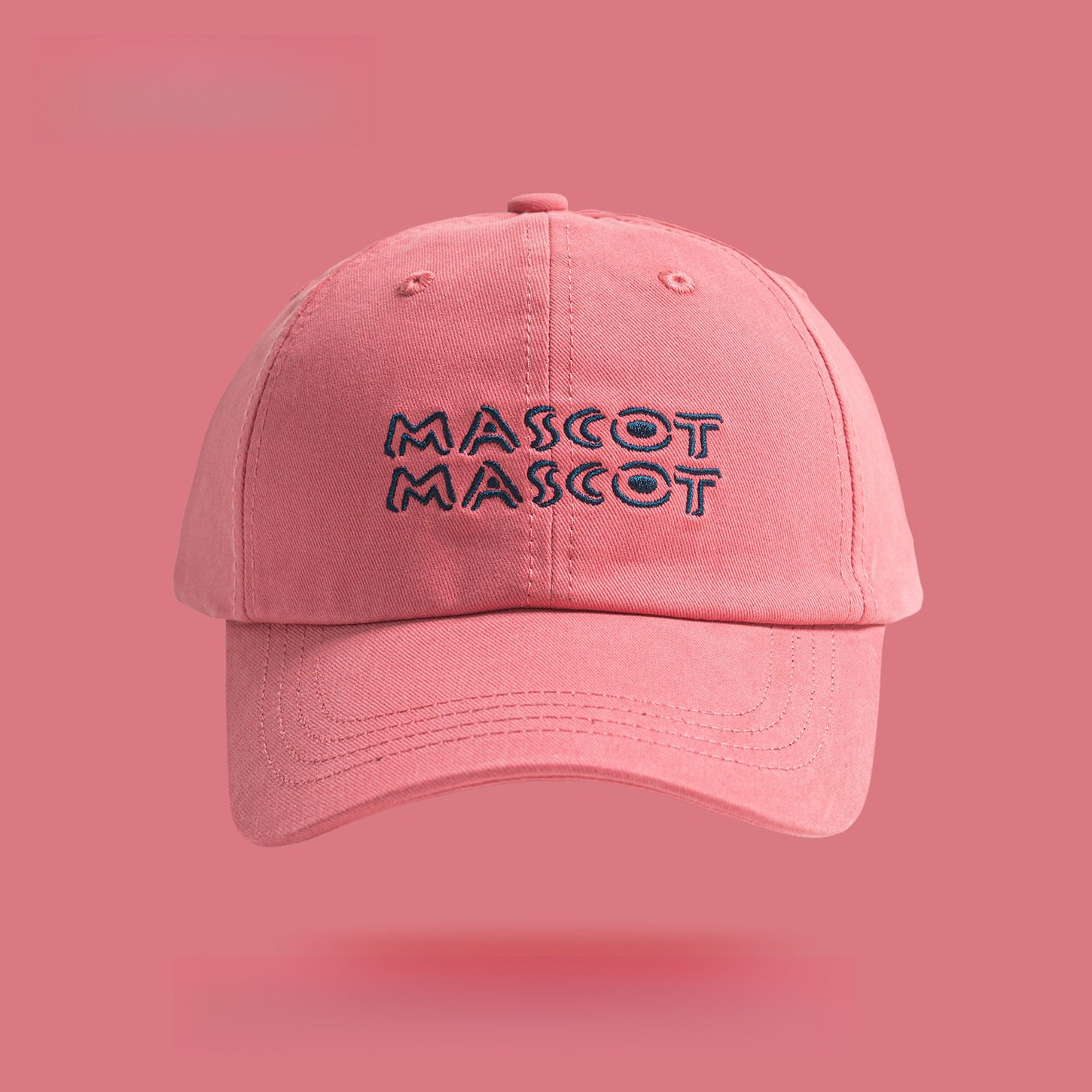 MASCOT | Letter Embroidered Solid Baseball Cap