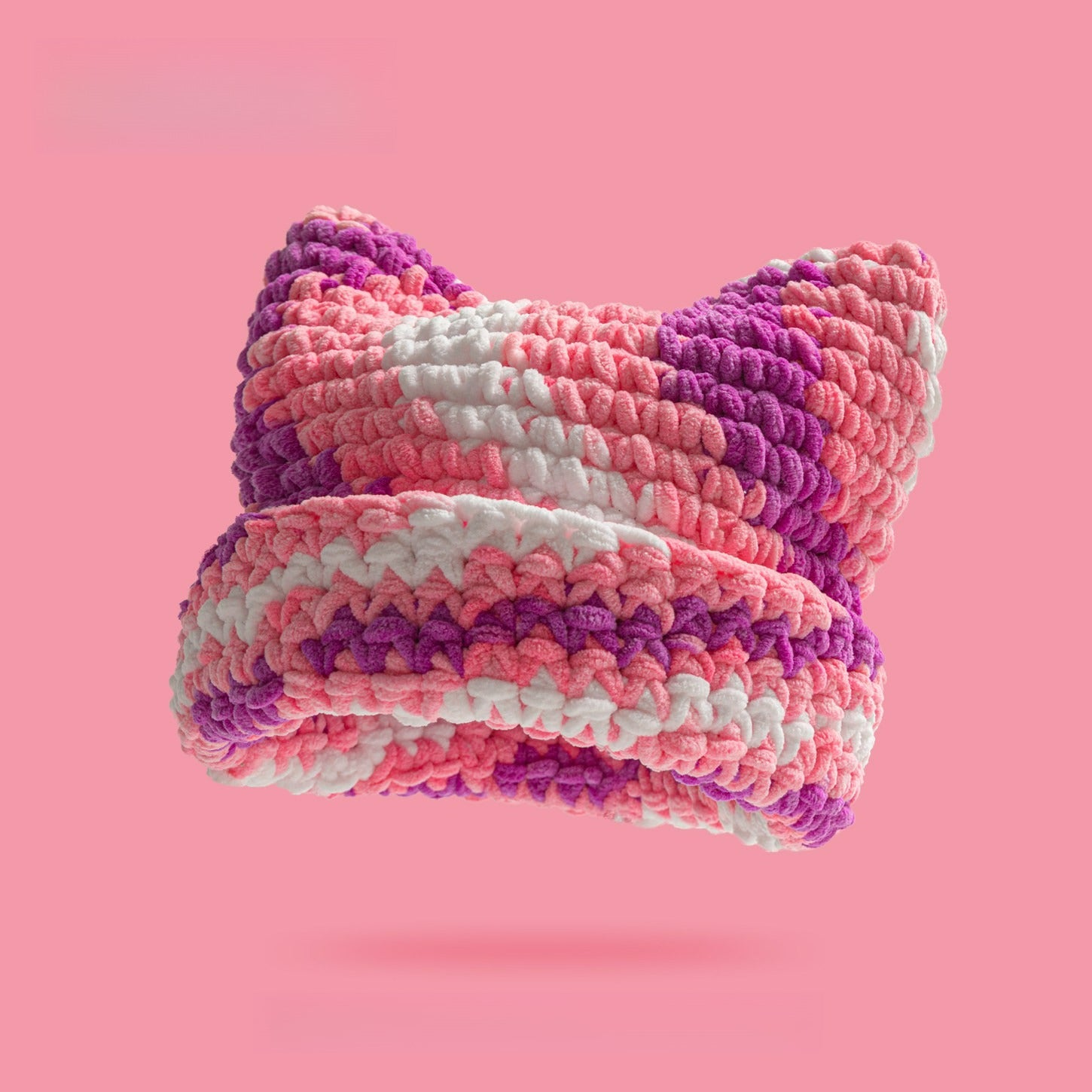 Dopamine Color Coarse Wool Knitted Hat