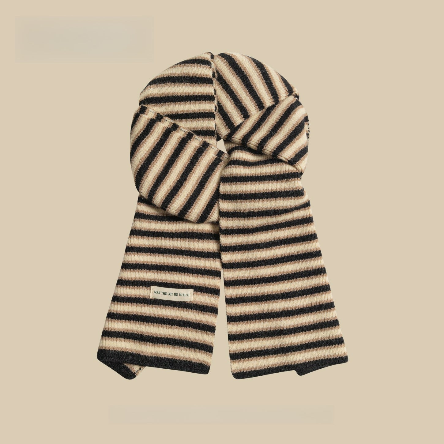 Striped Knitted Scarf