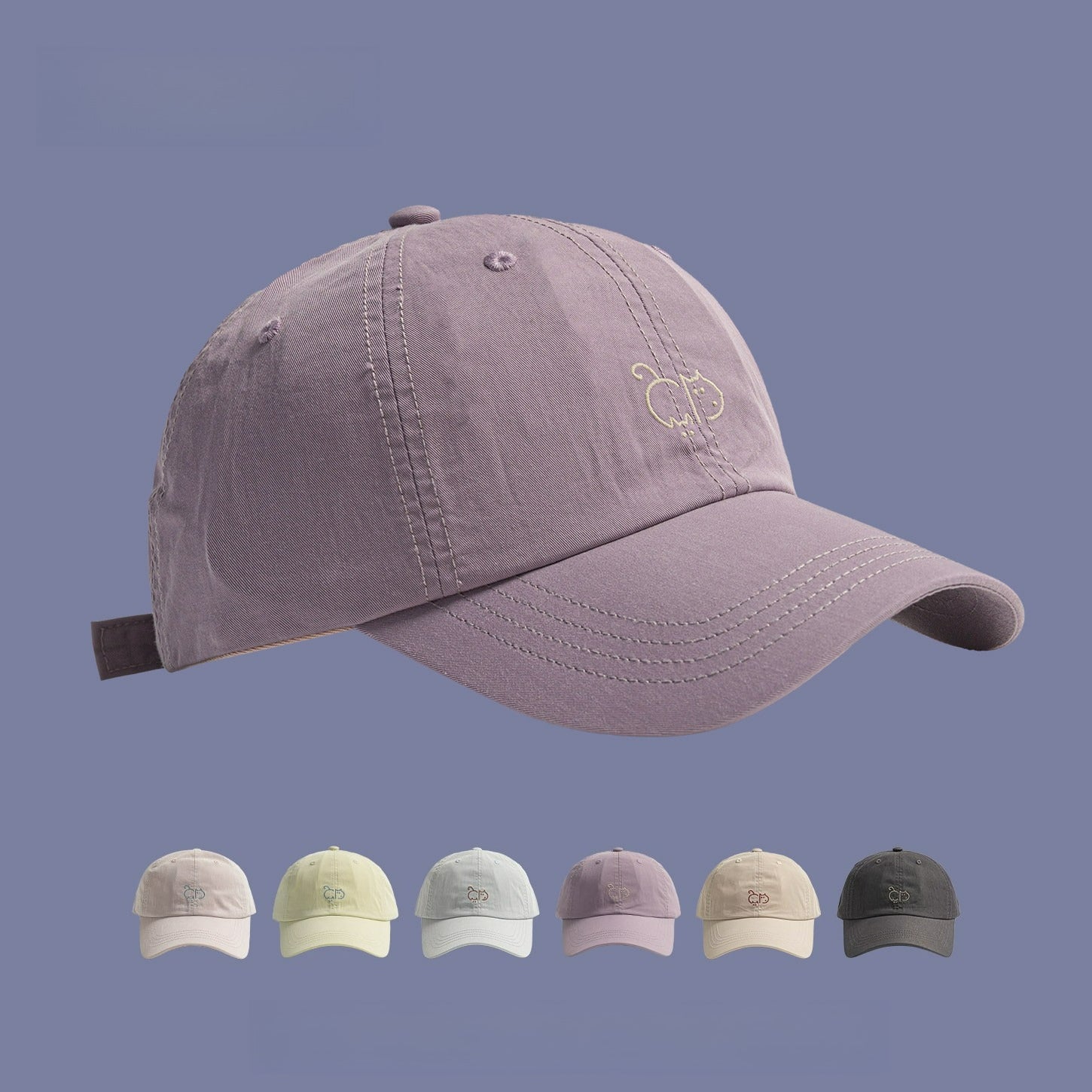 Cute Puppy Embroidered Baseball Cap