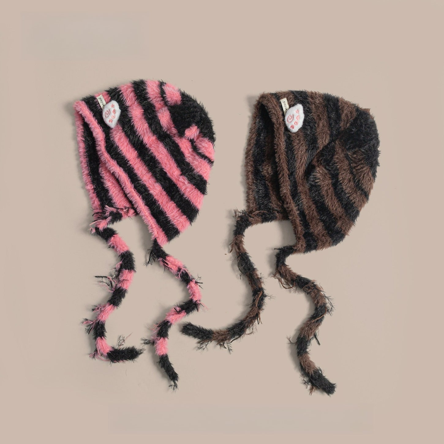 Cute Striped Cat Ear Hat