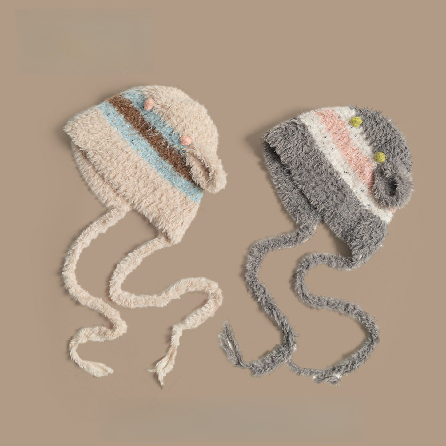 Cute Bear Ears Thickened Knitted Hat